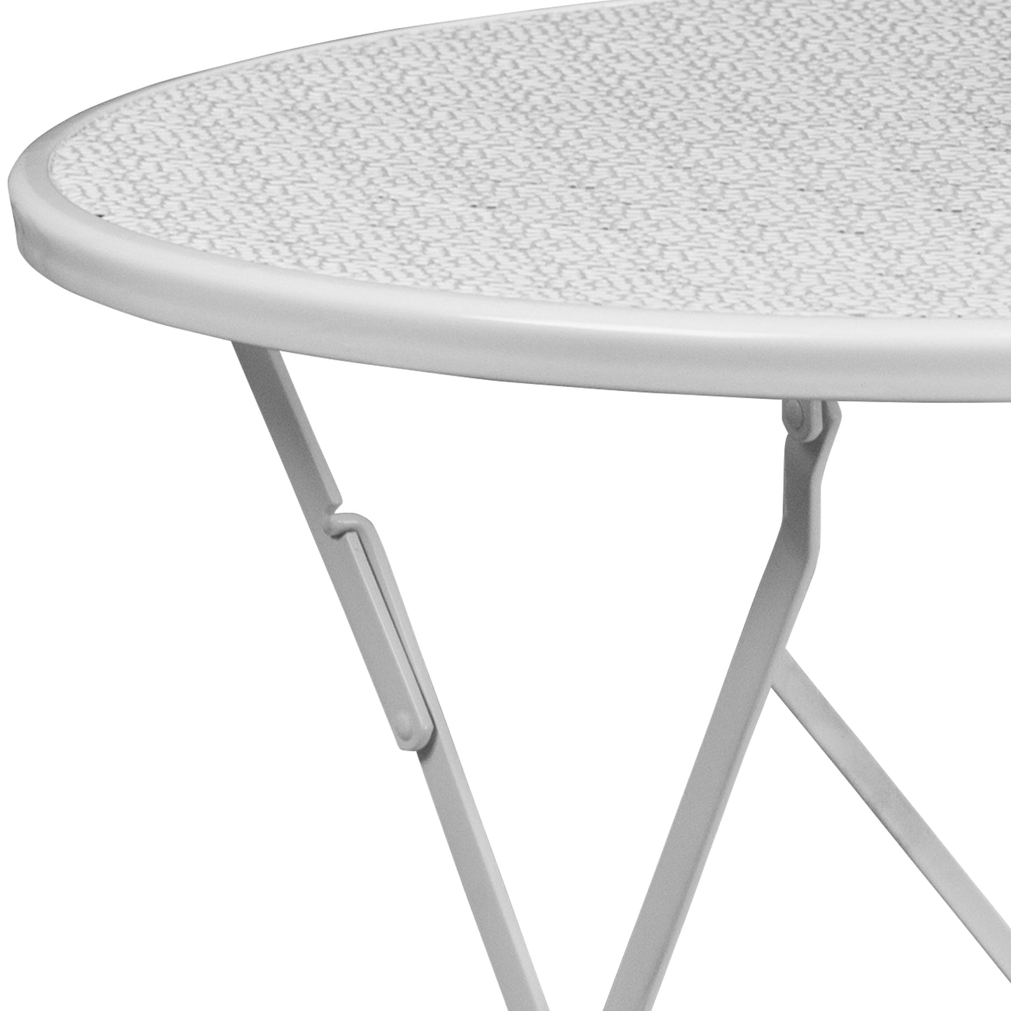 30RD White Folding Patio Table CO-4-WH-GG