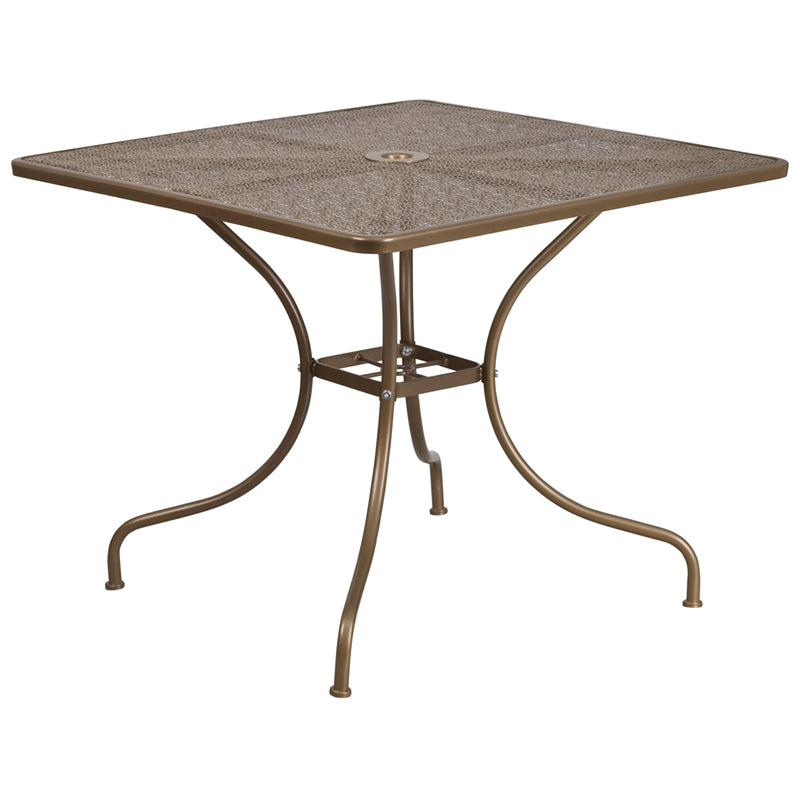 35.5SQ Gold Patio Table CO-6-GD-GG