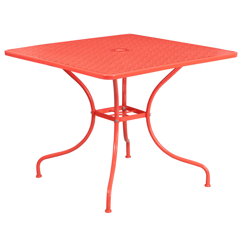 35.5SQ Coral Patio Table CO-6-RED-GG