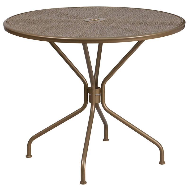 35.25RD Gold Patio Table CO-7-GD-GG