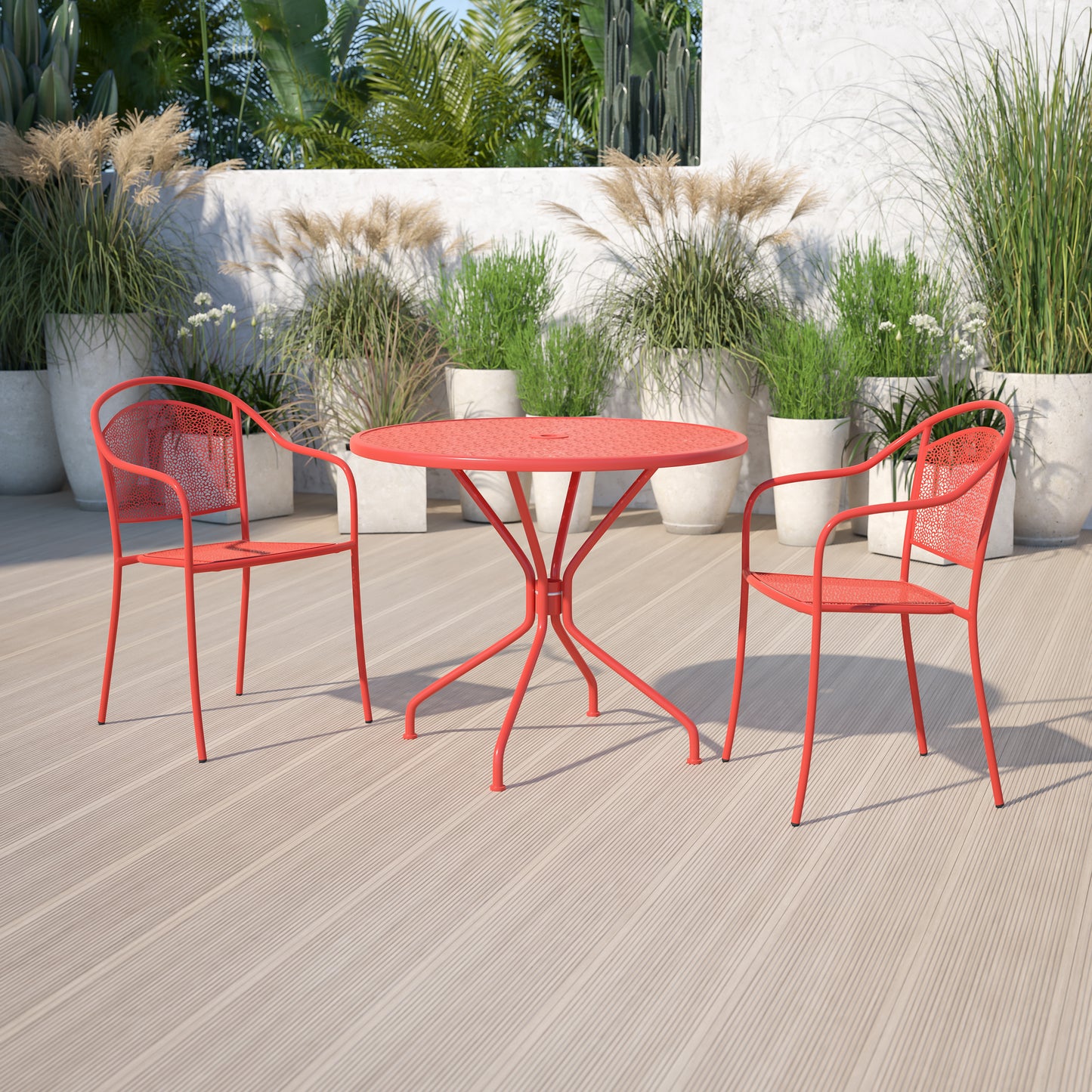 35.25RD Coral Patio Table CO-7-RED-GG