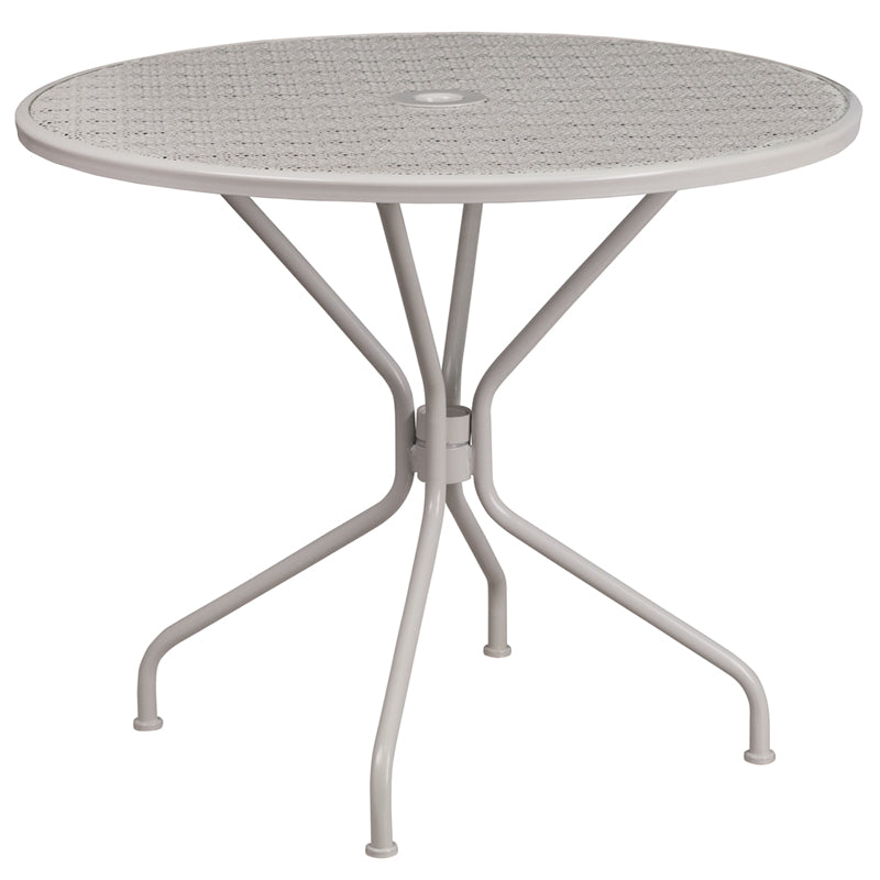 35.25RD Light Gray Patio Table CO-7-SIL-GG