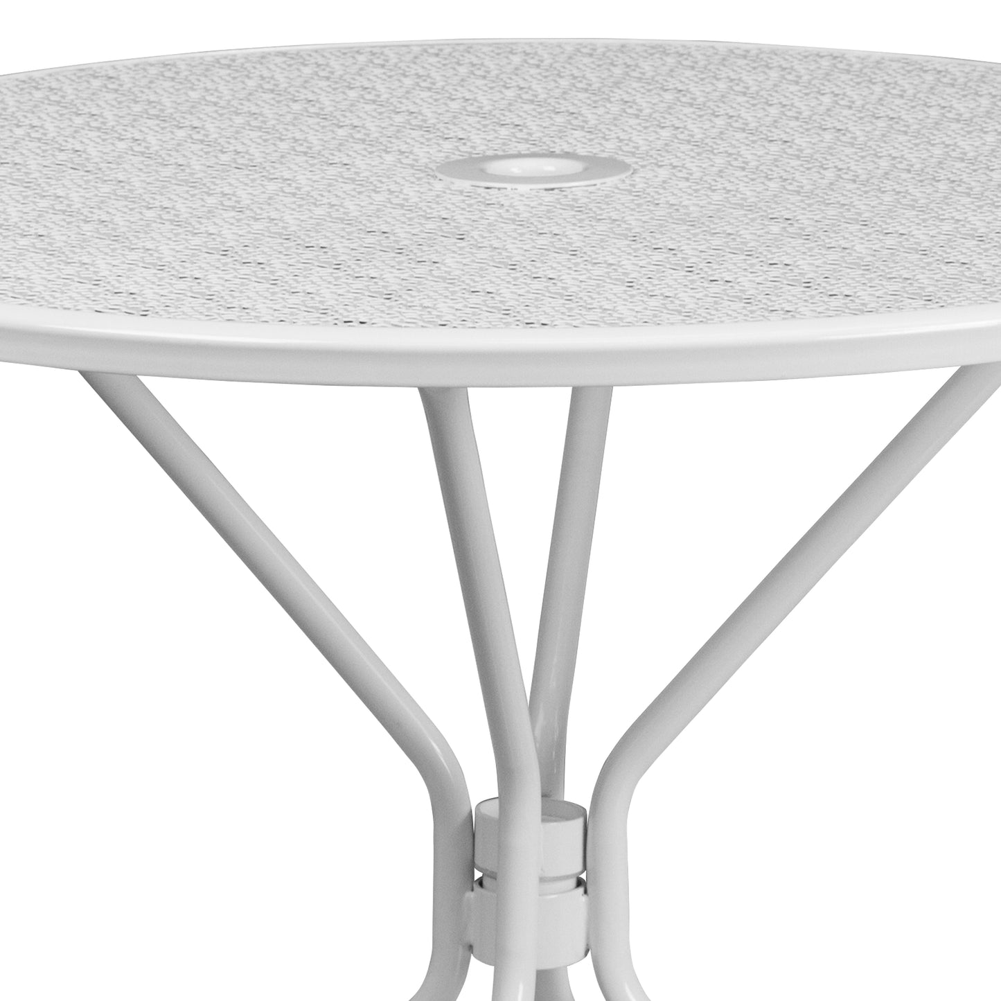 35.25RD White Patio Table CO-7-WH-GG