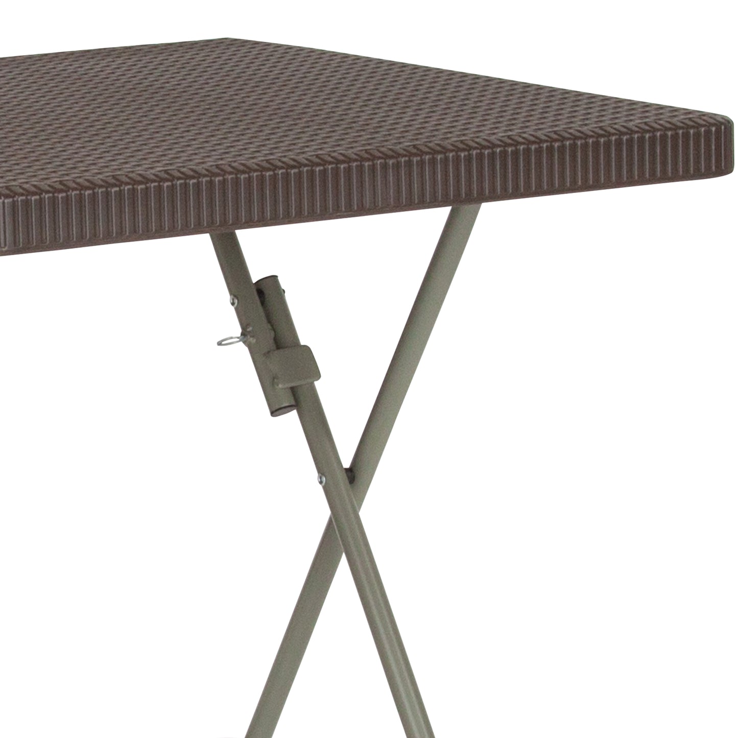 23.5SQ Brown Rattan Fold Table DAD-FT60-GG