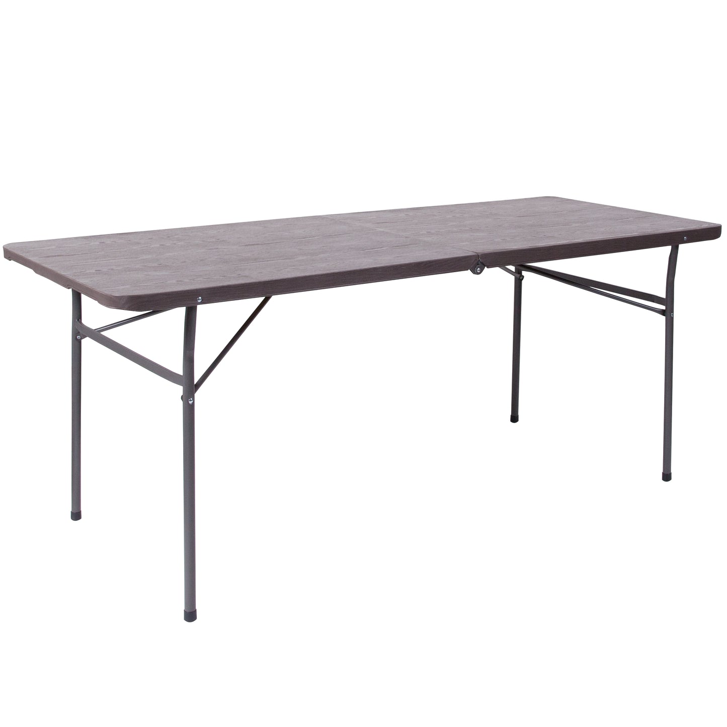 30x72 Brown Plastic Fold Table DAD-LF-183Z-GG