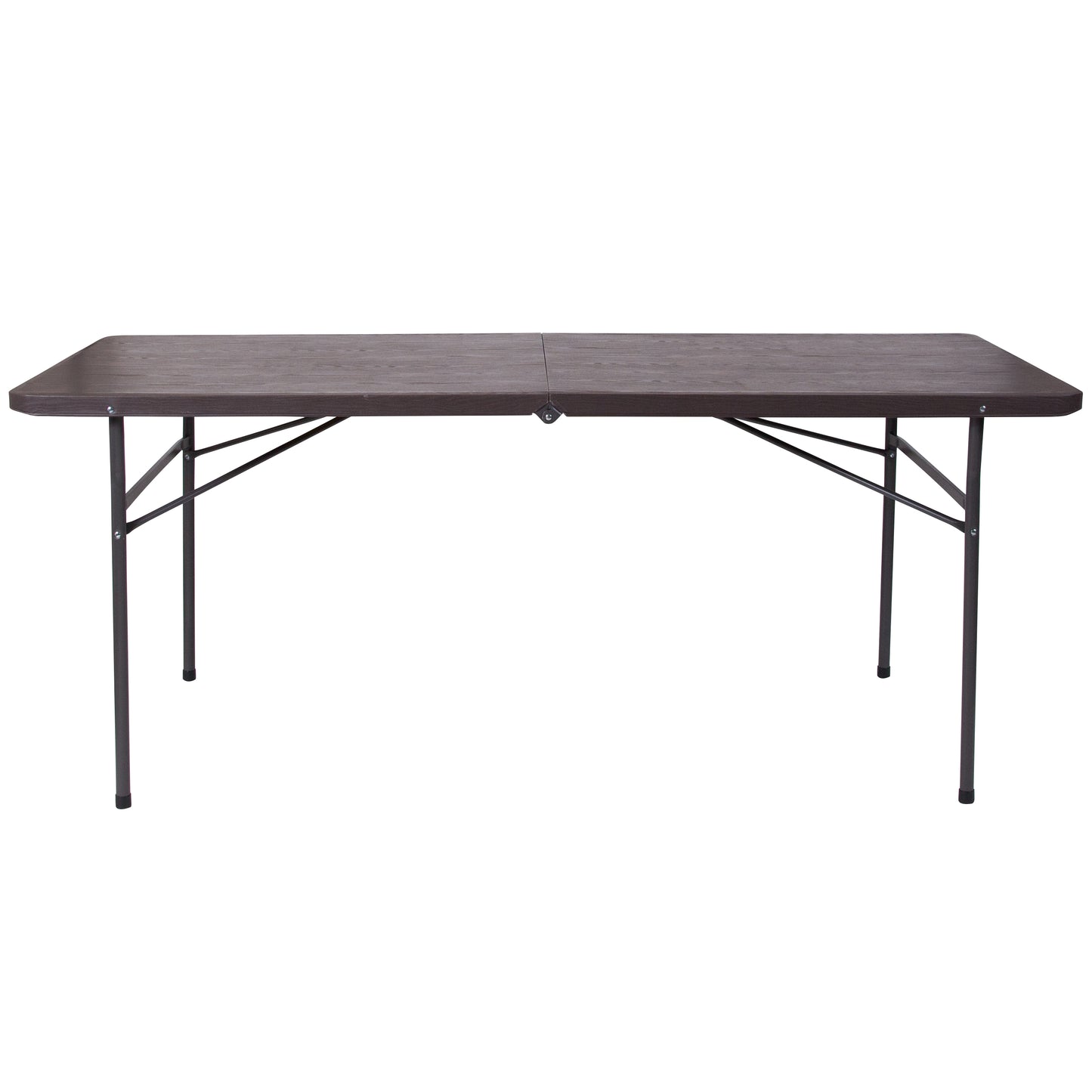 30x72 Brown Plastic Fold Table DAD-LF-183Z-GG