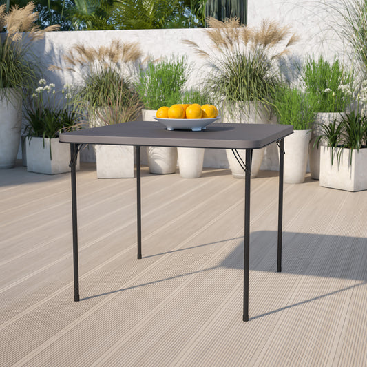 34SQ Gray Plastic Fold Table DAD-LF-86-DG-GG