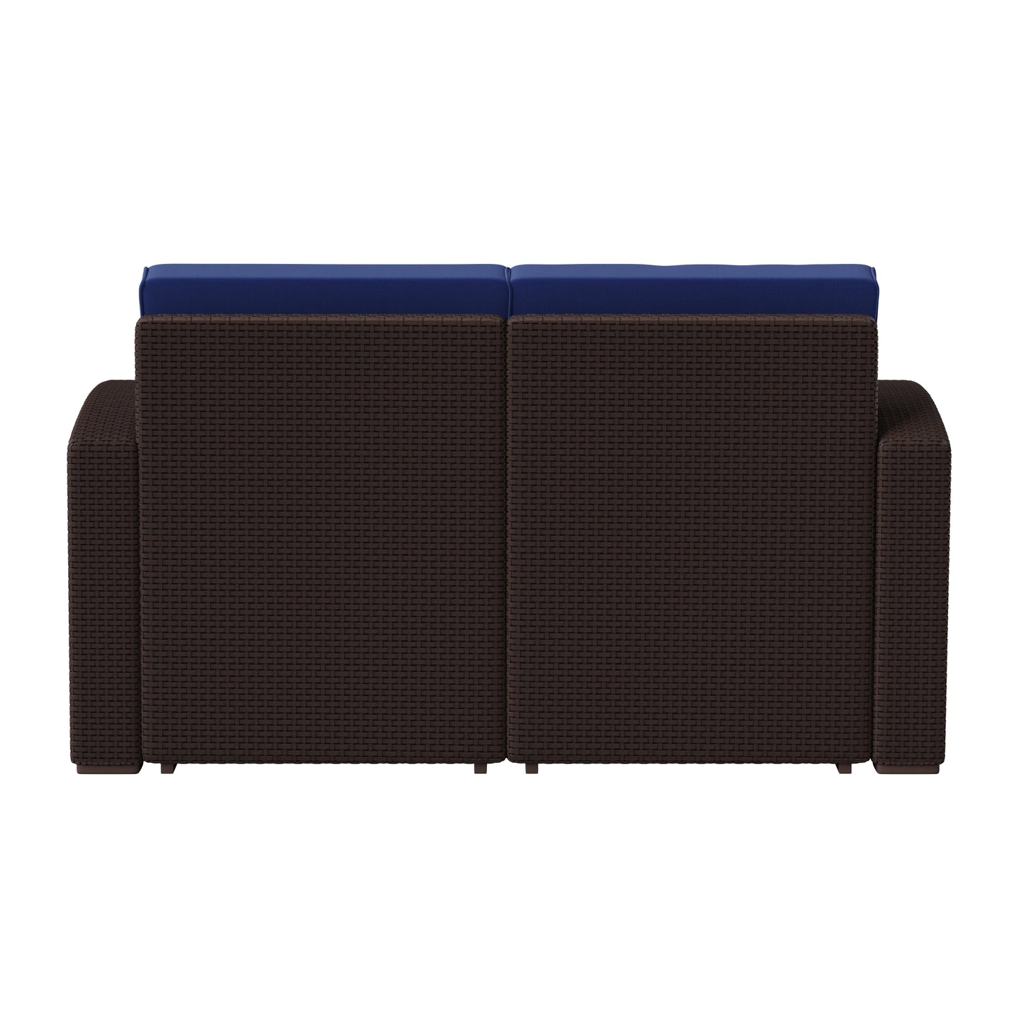 Chocolate/Navy Rattan Loveseat DAD-SF1-2-BNNV-GG