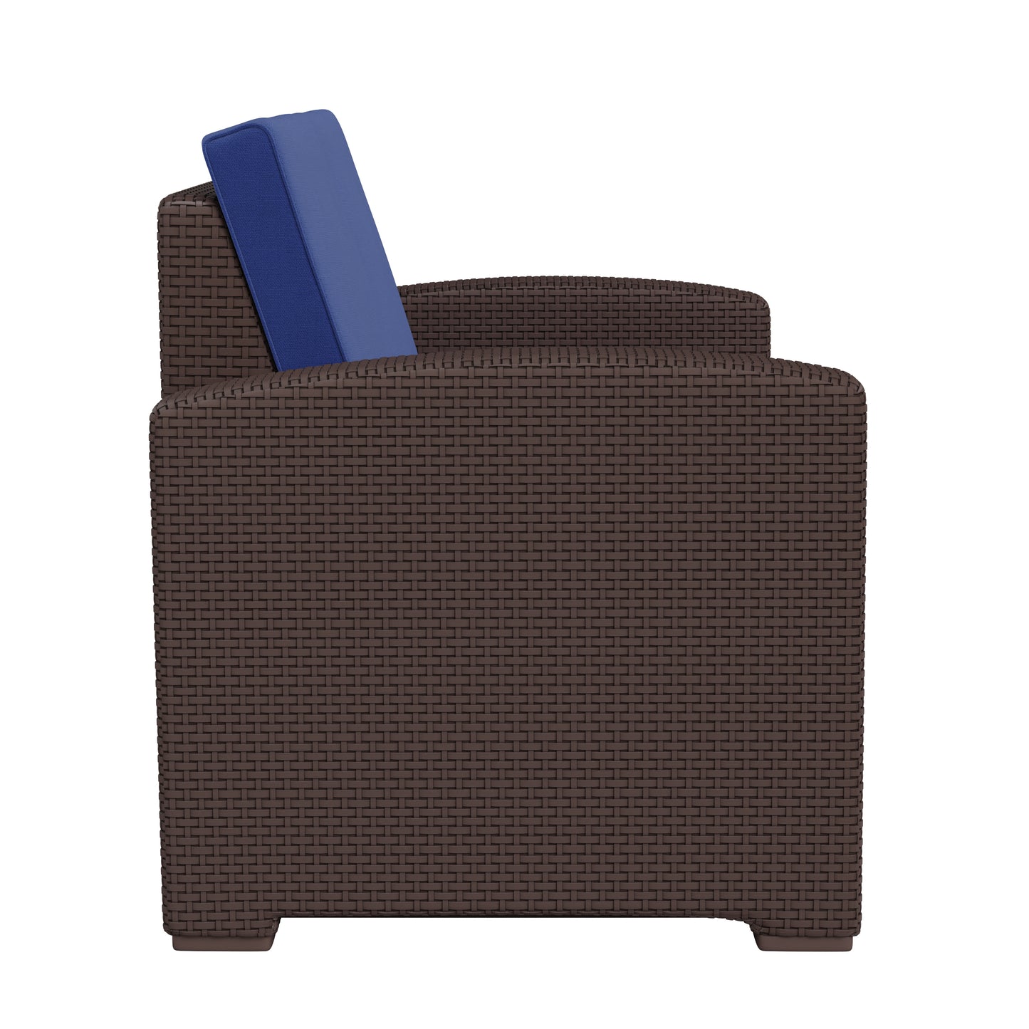 Chocolate/Navy Rattan Loveseat DAD-SF1-2-BNNV-GG