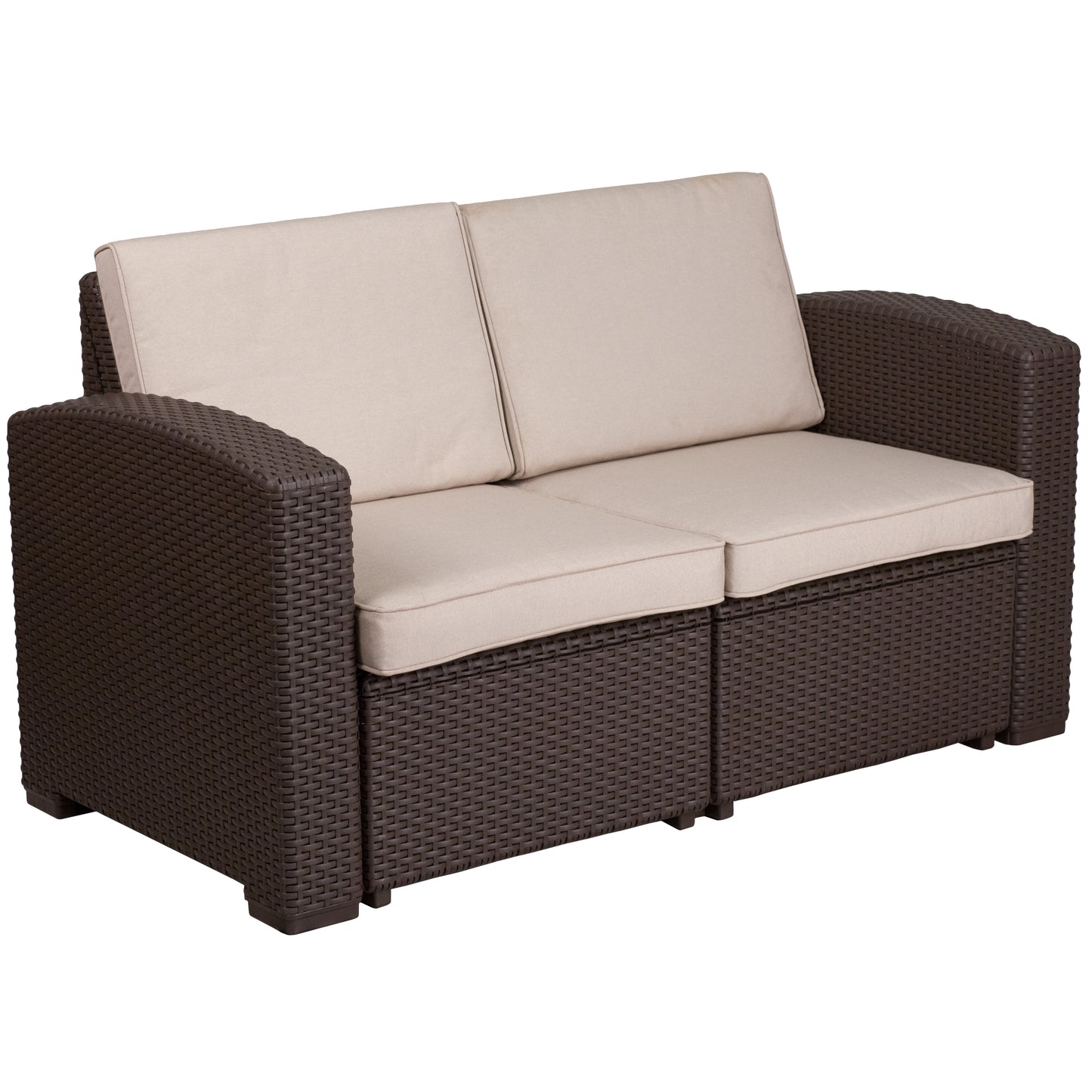 Chocolate Rattan Loveseat DAD-SF1-2-GG