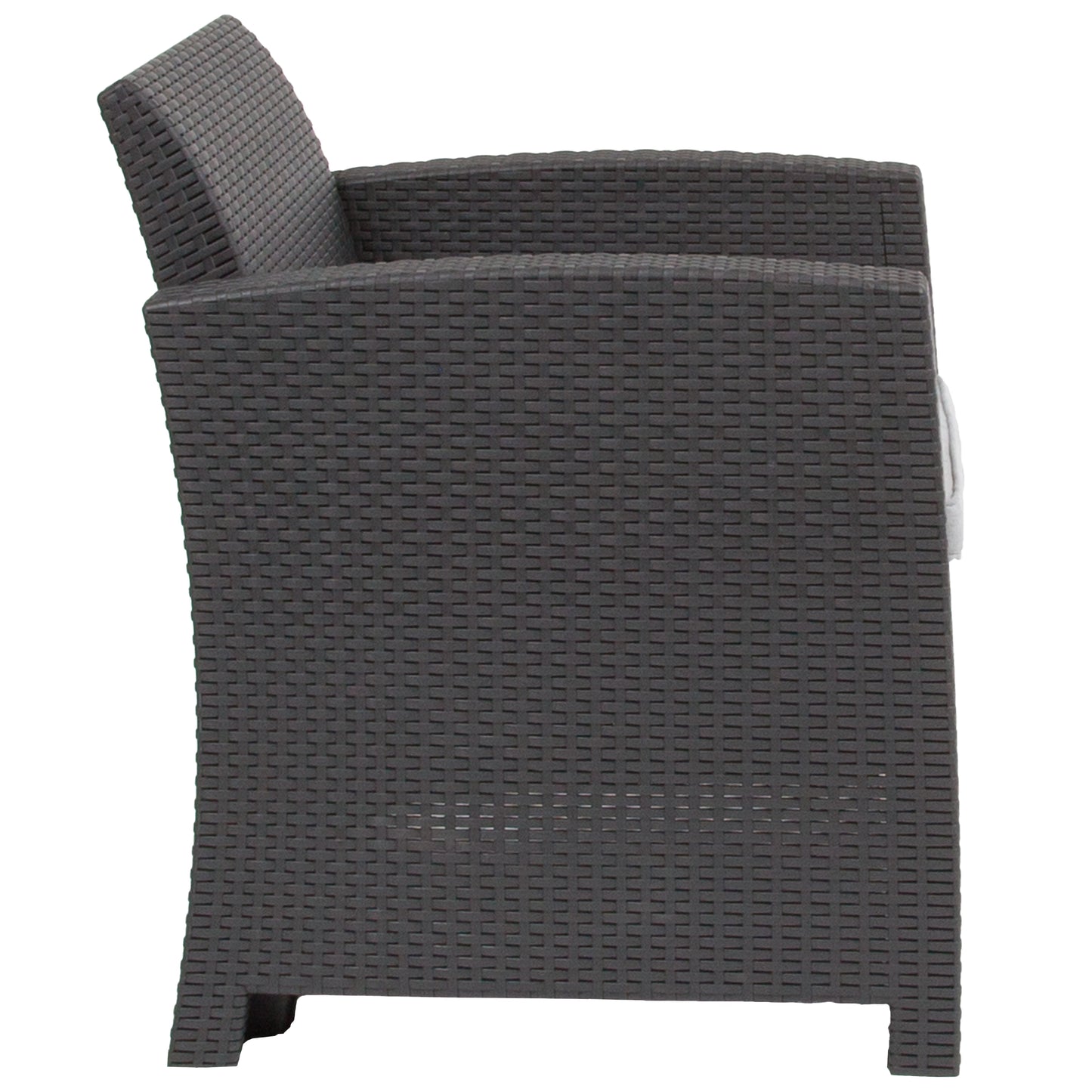 Dark Gray Rattan Outdoor Chair DAD-SF2-1-DKGY-GG