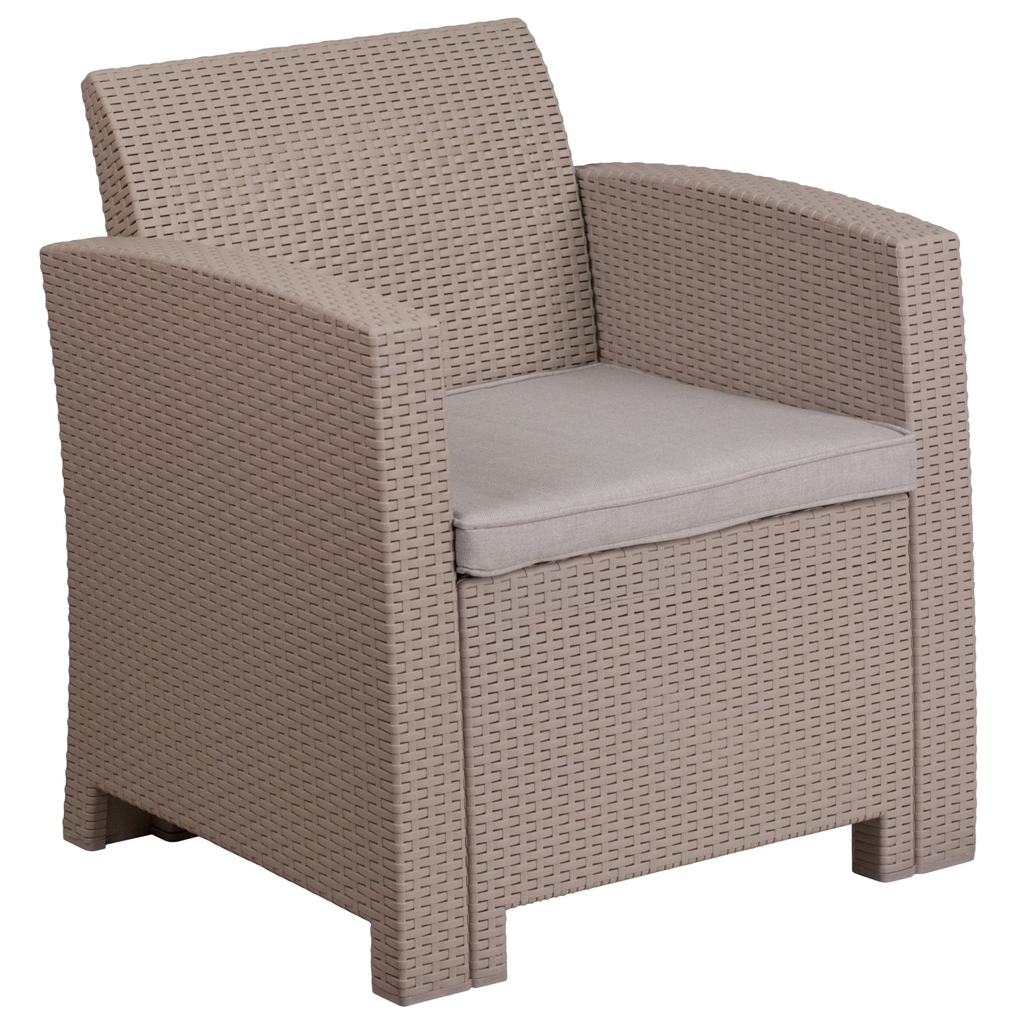 Gray Rattan Outdoor Chair DAD-SF2-1-GG