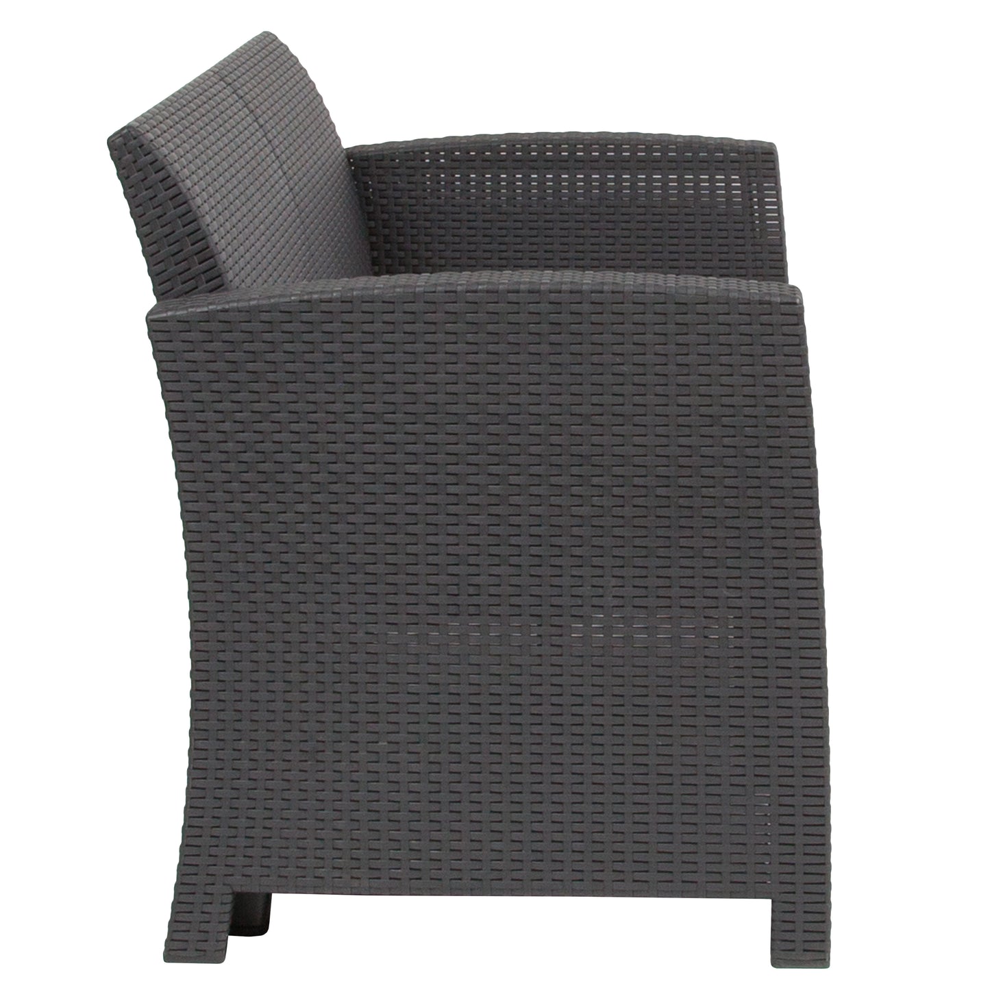 Dark Gray Rattan Loveseat DAD-SF2-2-DKGY-GG