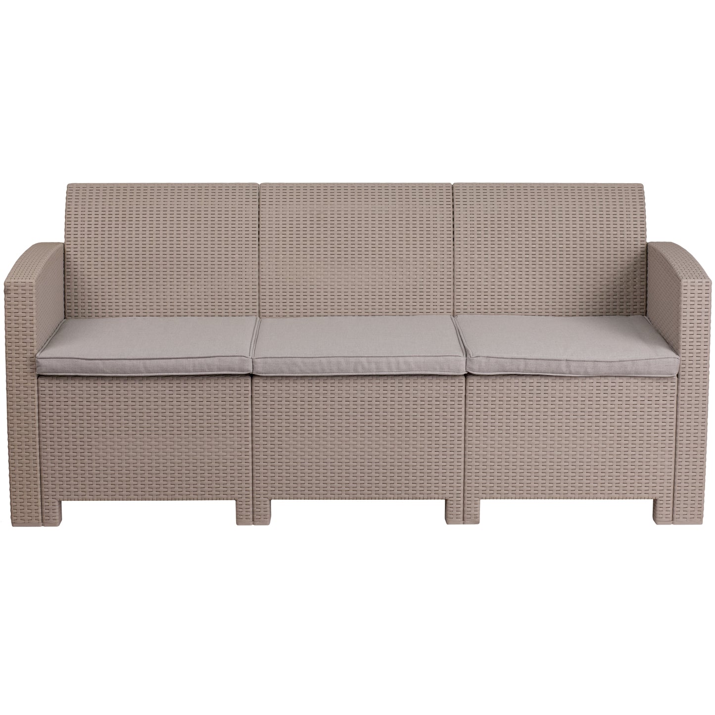 Light Gray Rattan Outdoor Sofa DAD-SF2-3-GG