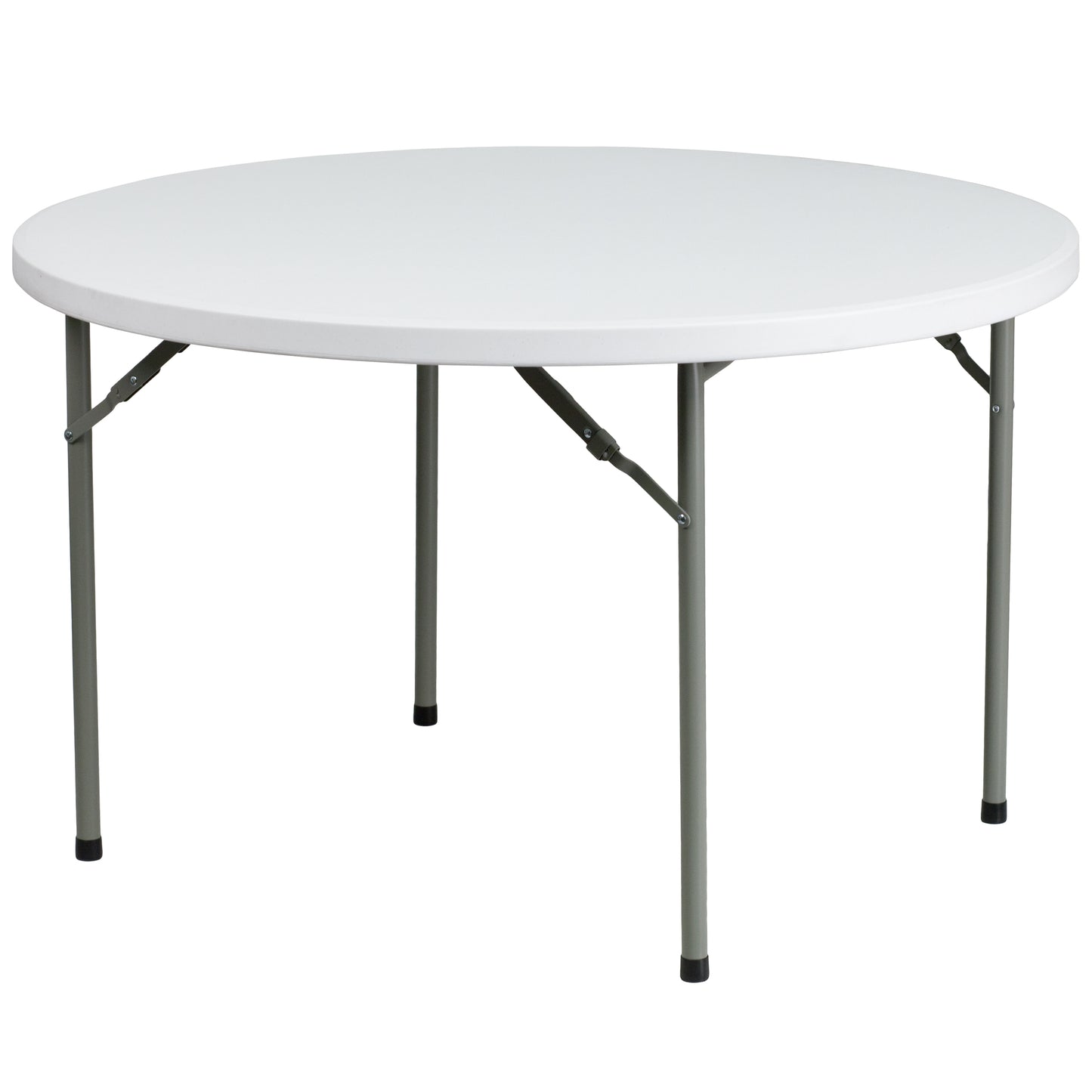 48RD White Plastic Fold Table DAD-YCZ-122R-GG