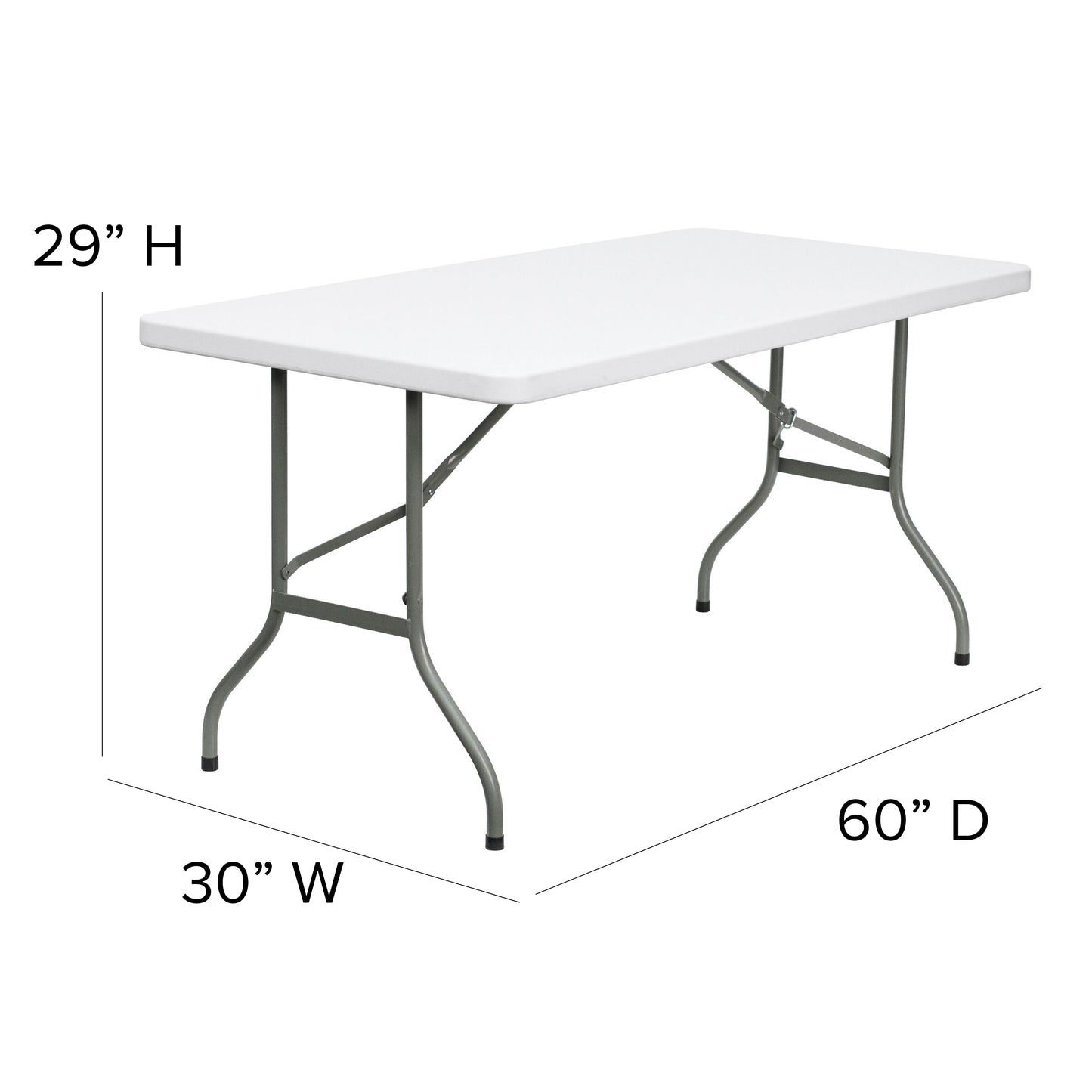 30x60 White Plastic Fold Table DAD-YCZ-152-GG