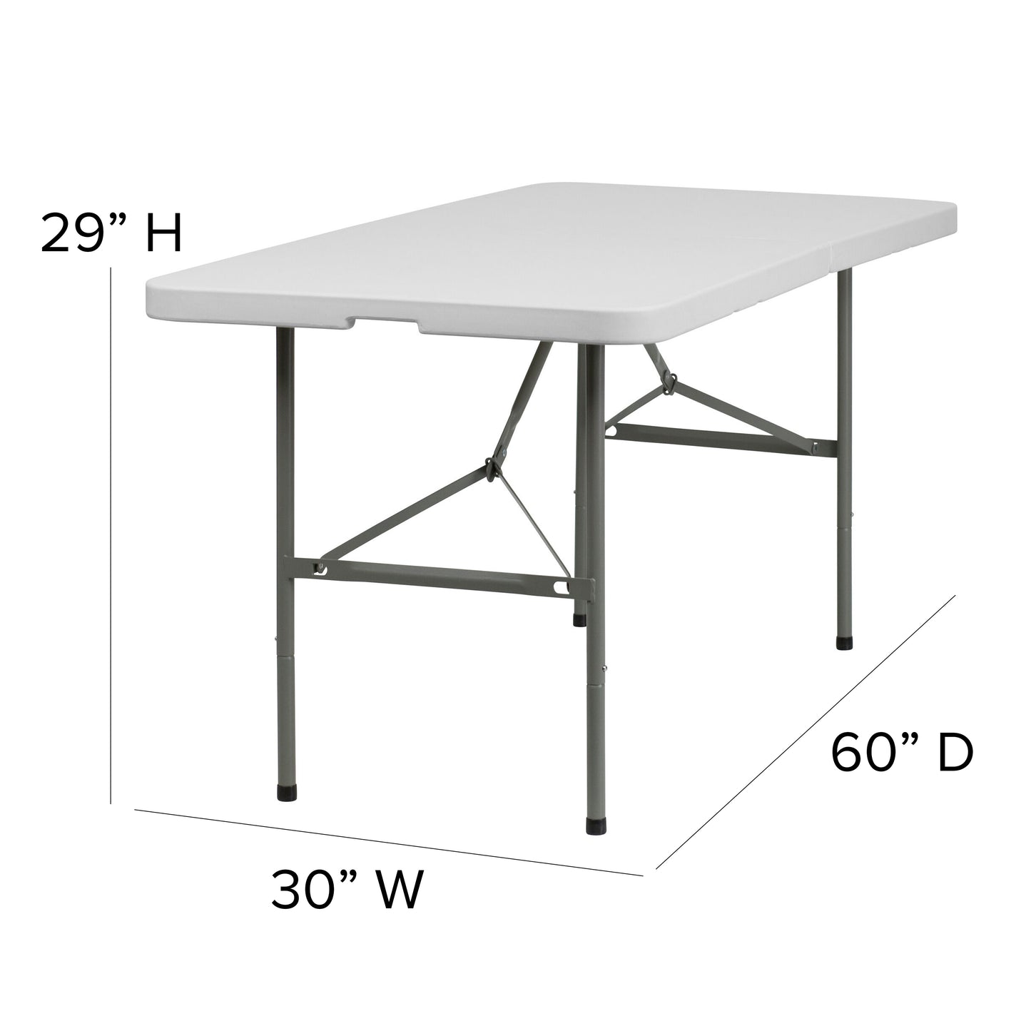 30x60 White Bi-Fold Table DAD-YCZ-152Z-GG