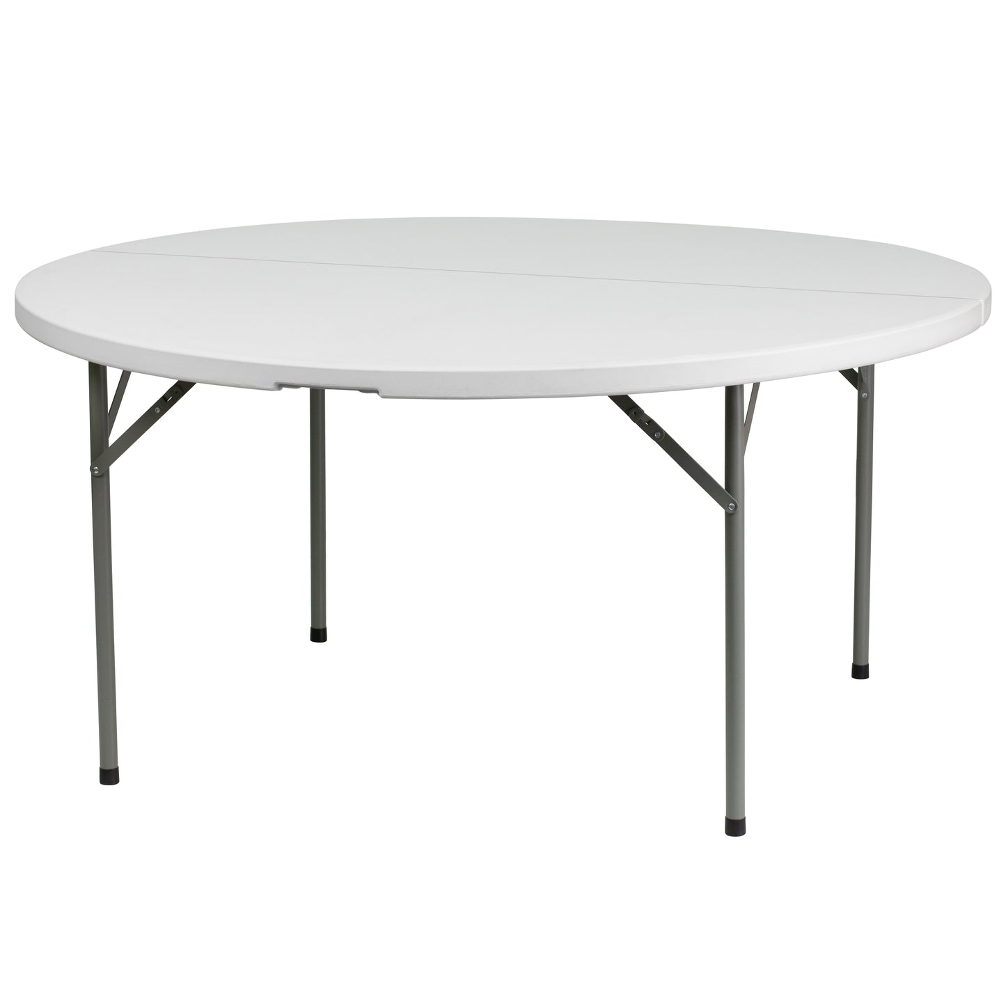 60RD White Plastic Fold Table DAD-YCZ-154-GW-GG