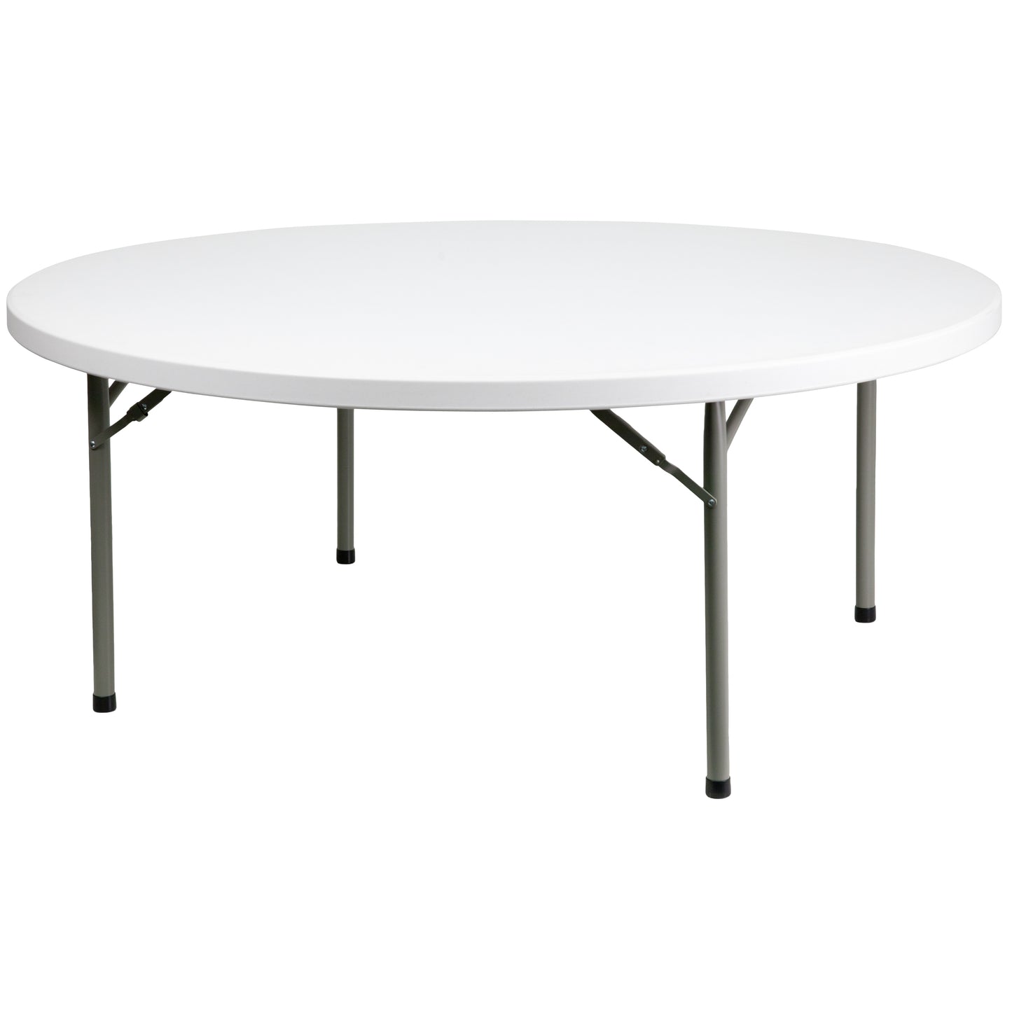 72RD White Plastic Fold Table DAD-YCZ-180R-GW-GG