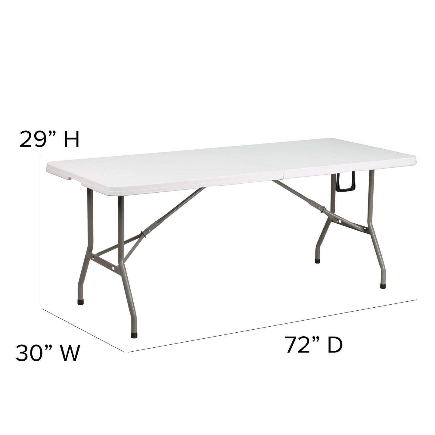 30x72 White Bi-Fold Table DAD-YCZ-183Z-GG