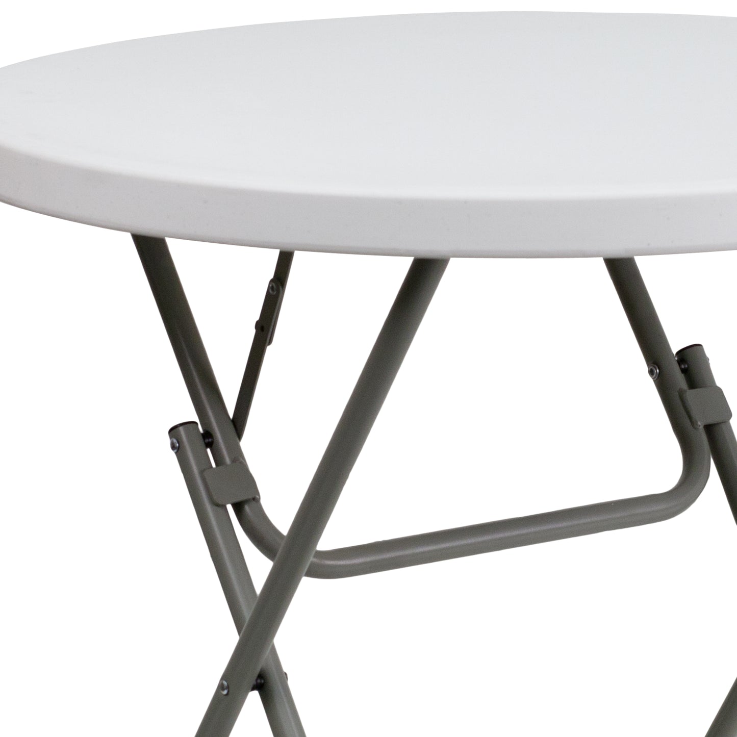 32RD White Plastic Fold Table DAD-YCZ-80R-GW-GG