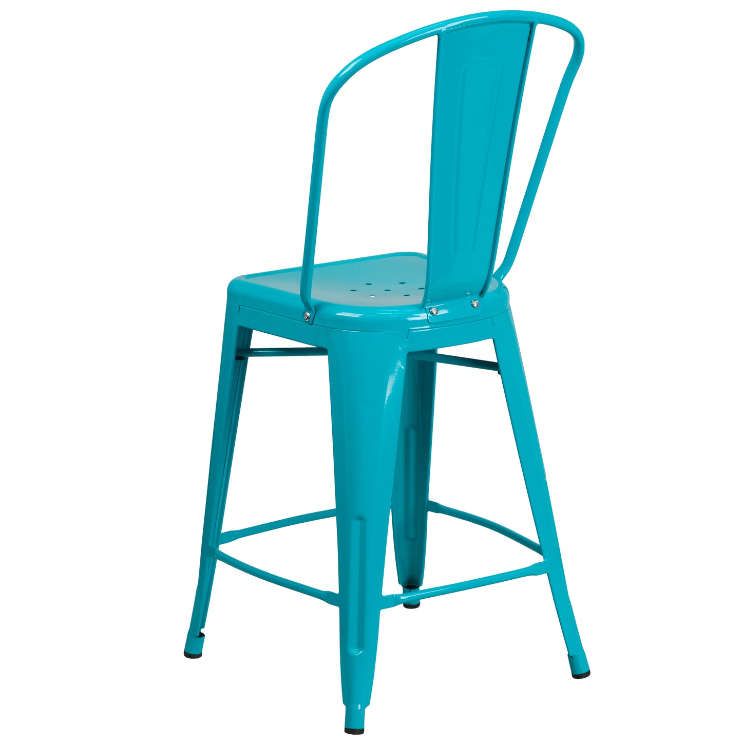 24" Teal Metal Outdoor Stool ET-3534-24-CB-GG