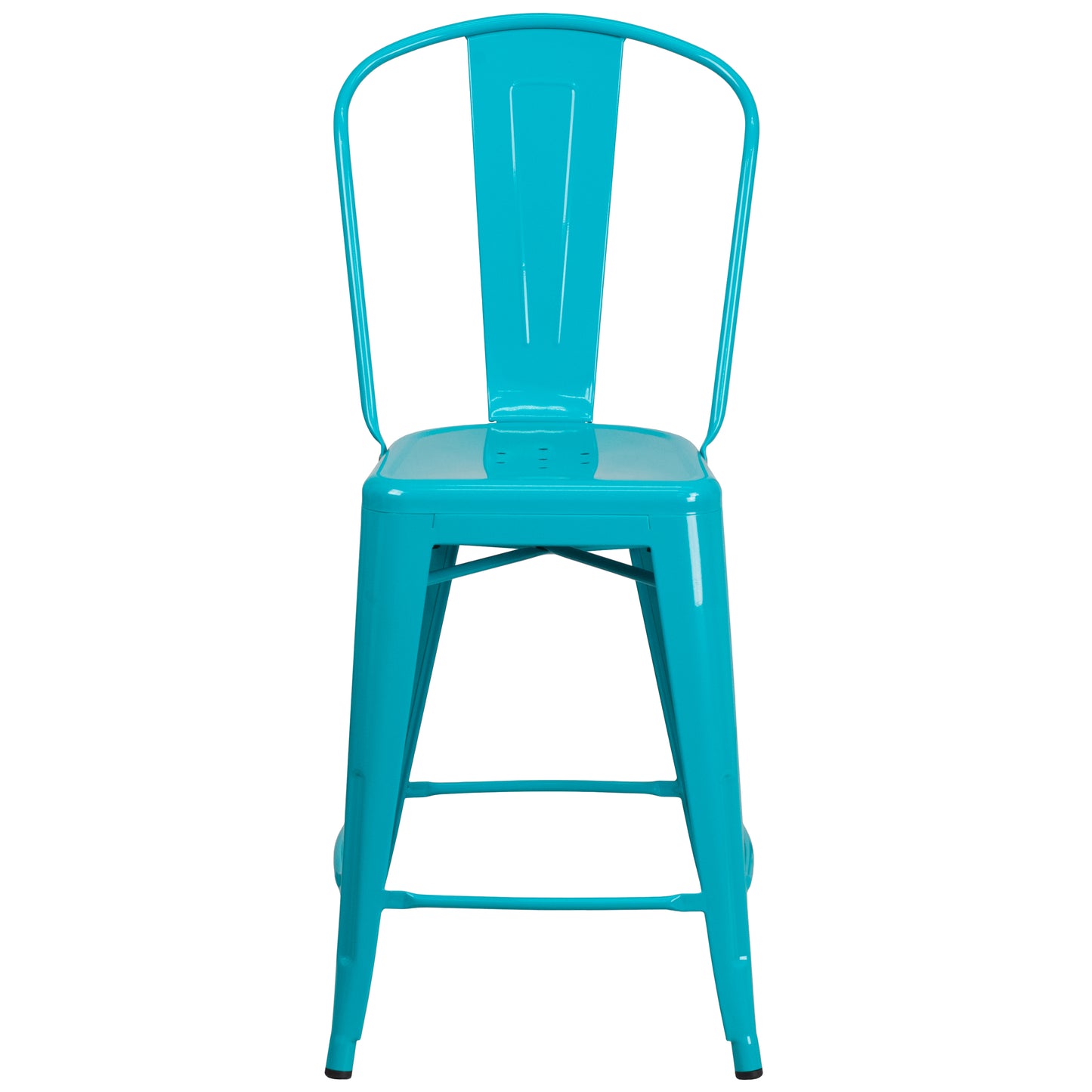 24" Teal Metal Outdoor Stool ET-3534-24-CB-GG