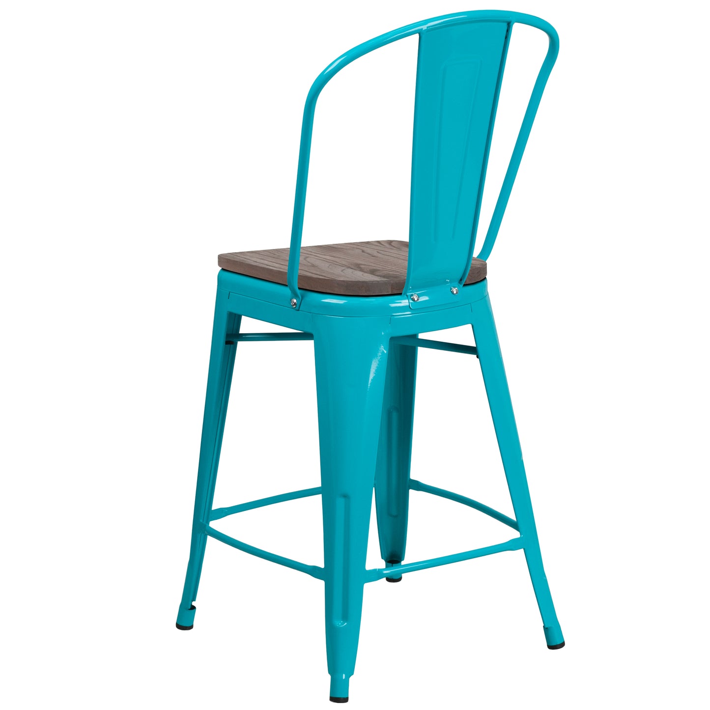 24" Teal Metal Counter Stool ET-3534-24-CB-WD-GG