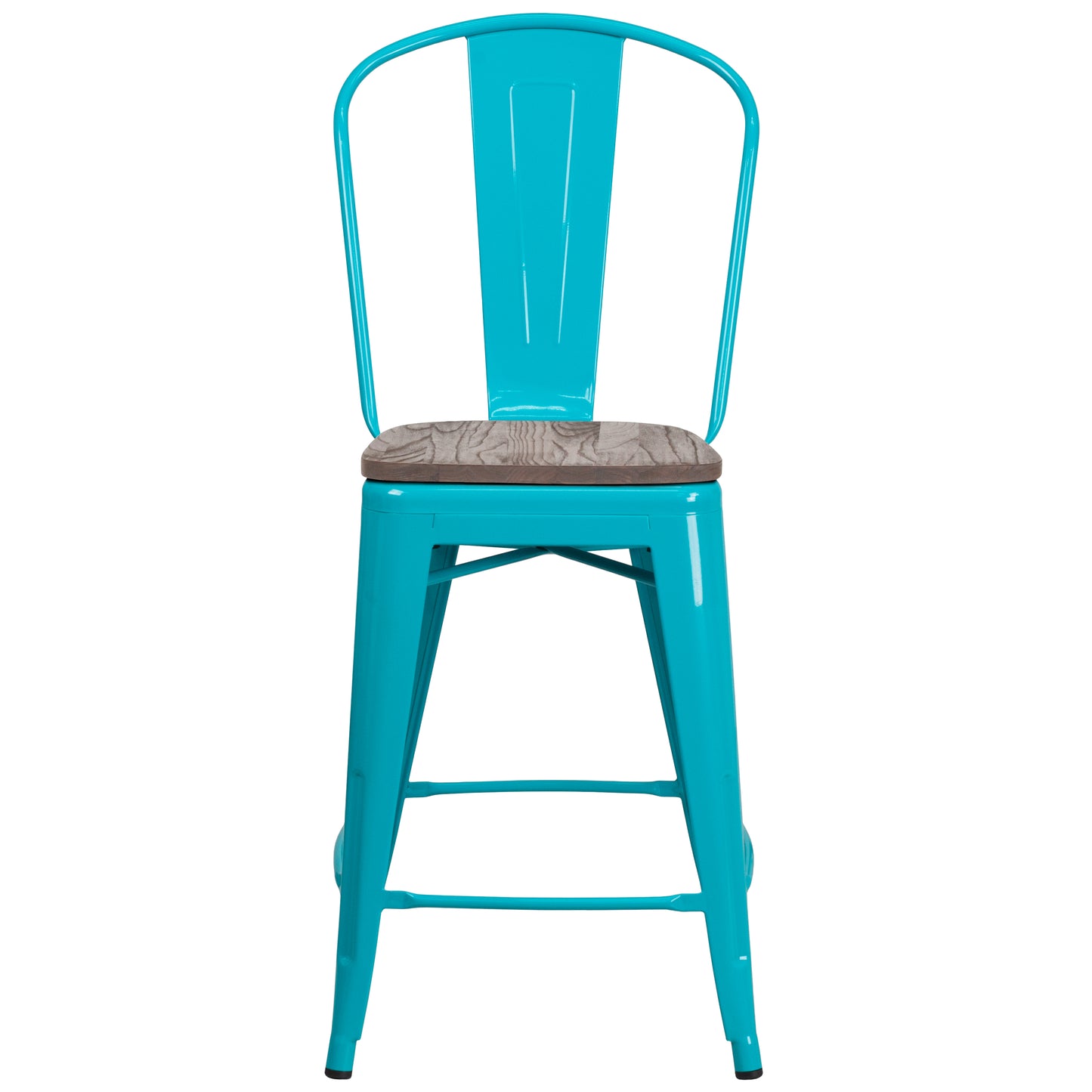 24" Teal Metal Counter Stool ET-3534-24-CB-WD-GG