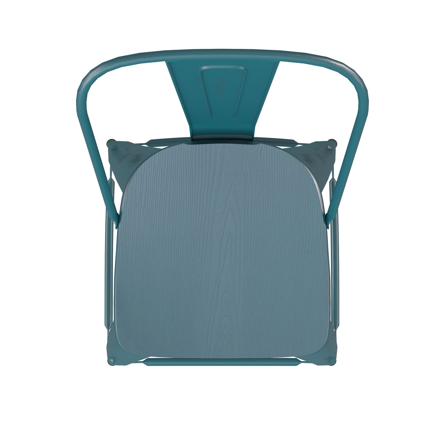 Blue-Tl Metal Stool-Teal Seat ET-3534-24-KB-PL1C-GG