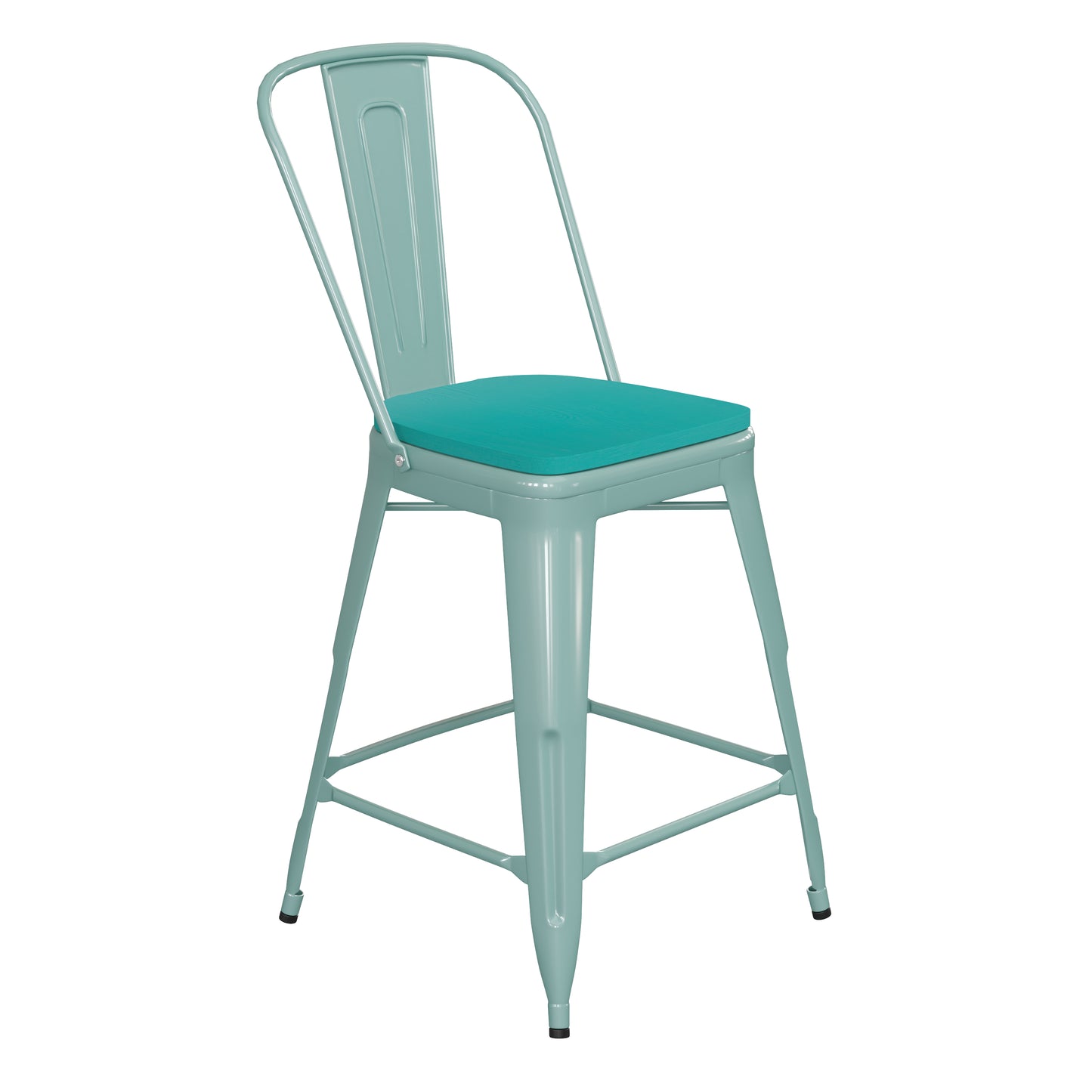 Mint Metal Stool-Mint Seat ET-3534-24-MINT-PL1M-GG