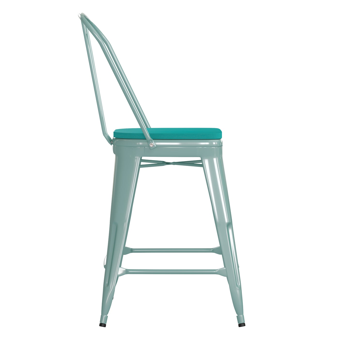 Mint Metal Stool-Mint Seat ET-3534-24-MINT-PL1M-GG