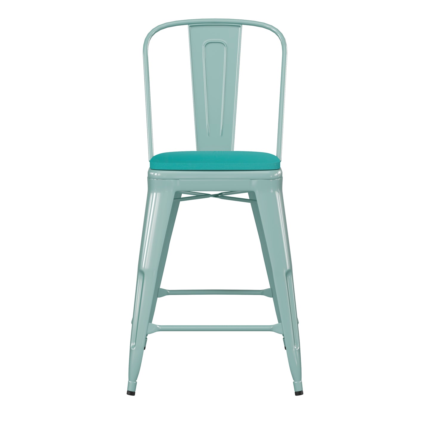 Mint Metal Stool-Mint Seat ET-3534-24-MINT-PL1M-GG