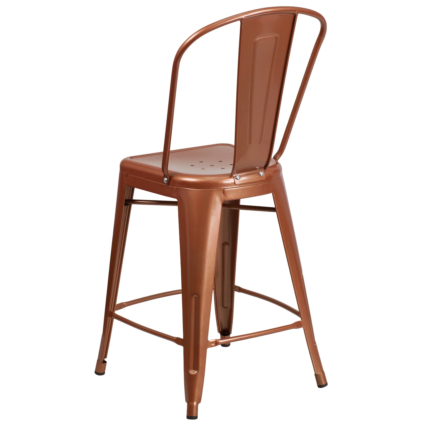 24" Copper Metal Outdoor Stool ET-3534-24-POC-GG