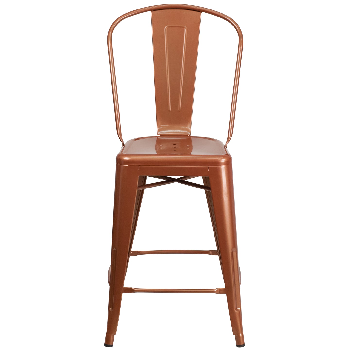 24" Copper Metal Outdoor Stool ET-3534-24-POC-GG