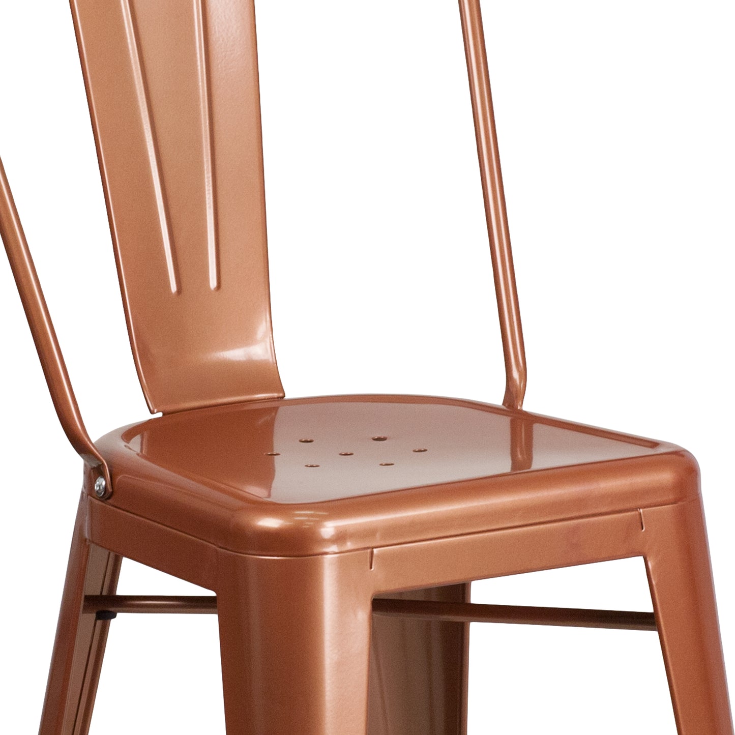 24" Copper Metal Outdoor Stool ET-3534-24-POC-GG