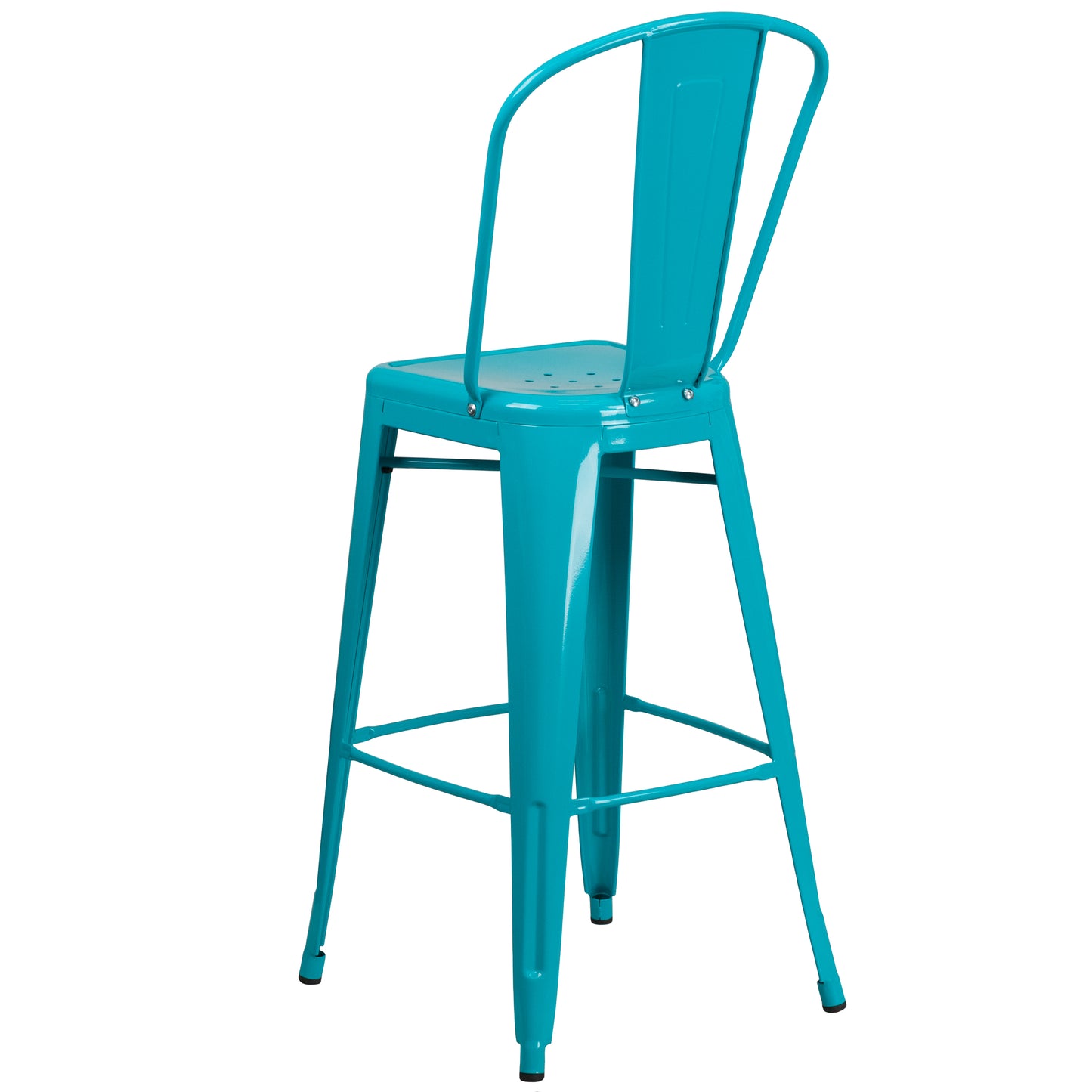 30" Teal Metal Outdoor Stool ET-3534-30-CB-GG