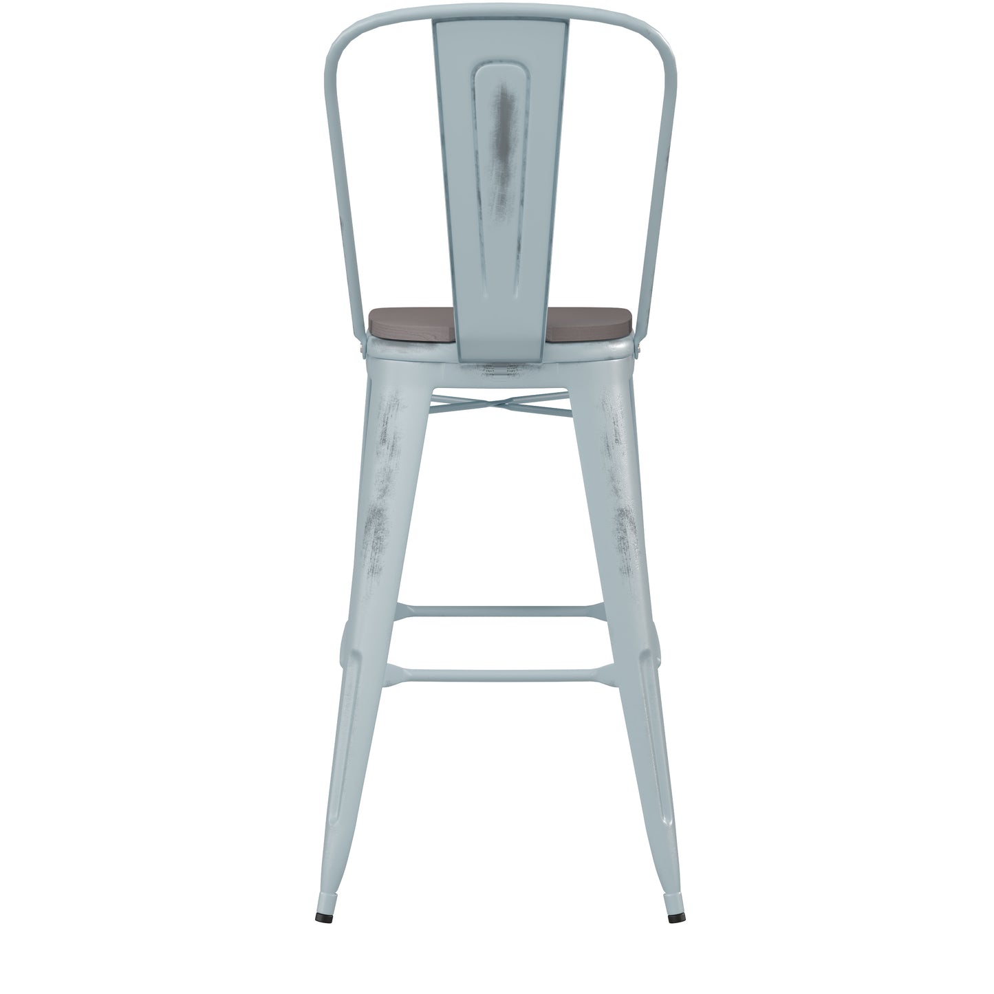 Green-Bl Metal Stool-Gray Seat ET-3534-30-DB-PL1G-GG