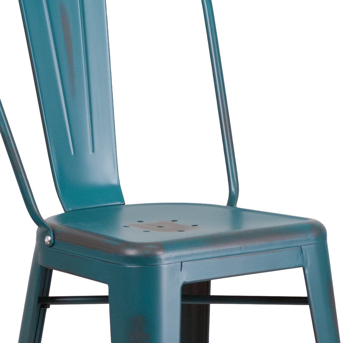 Distressed Blue-TL Metal Stool ET-3534-30-KB-GG