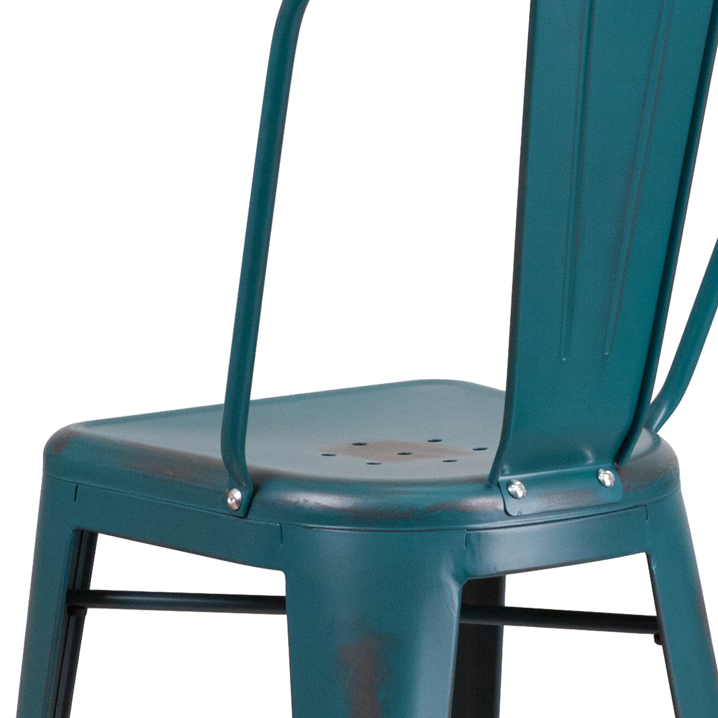 Distressed Blue-TL Metal Stool ET-3534-30-KB-GG