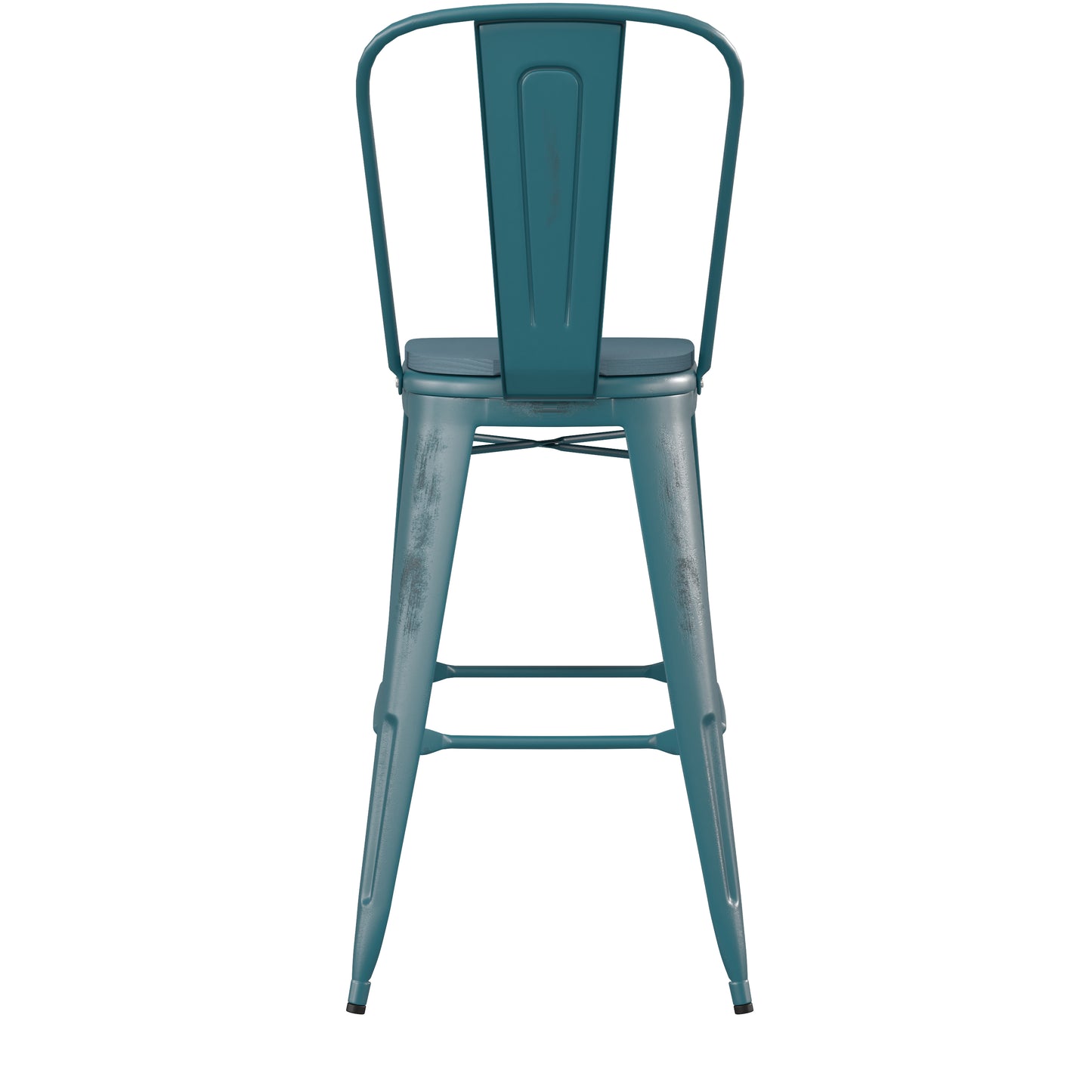 Blue-Tl Metal Stool-Teal Seat ET-3534-30-KB-PL1C-GG