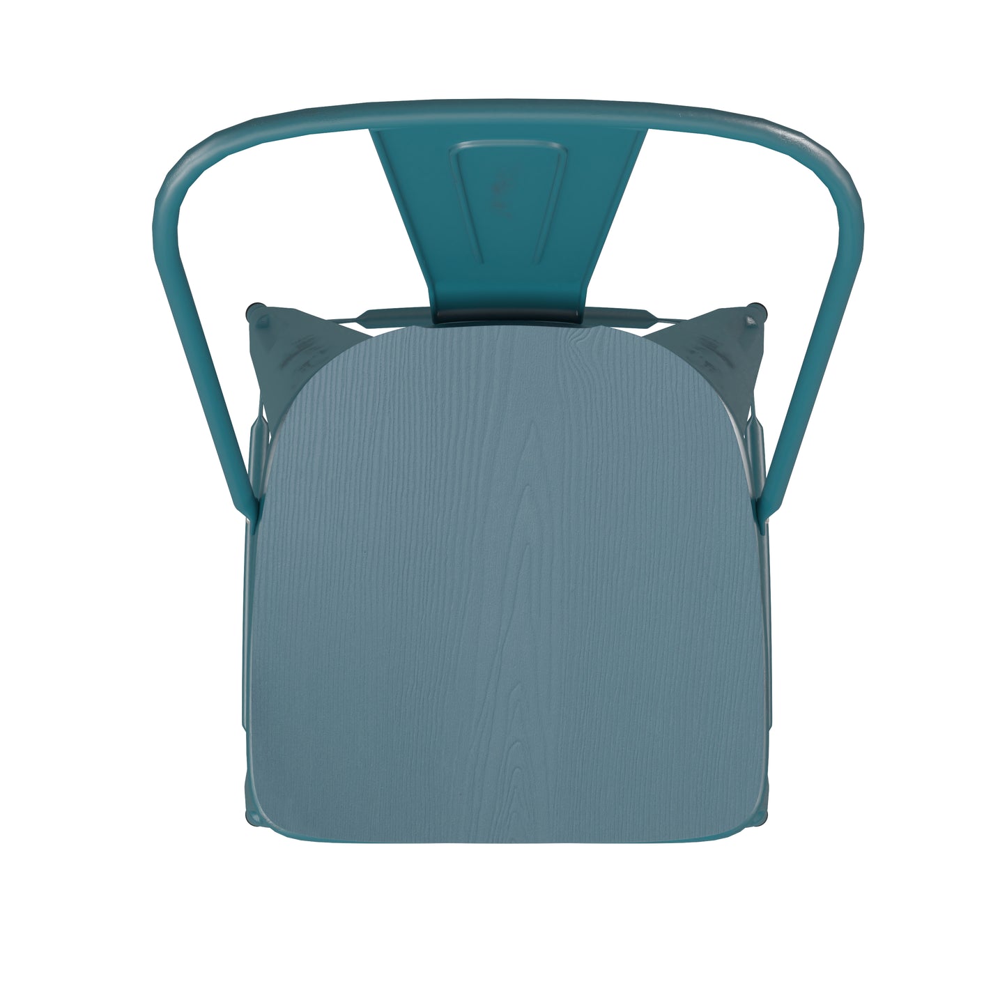 Blue-Tl Metal Stool-Teal Seat ET-3534-30-KB-PL1C-GG