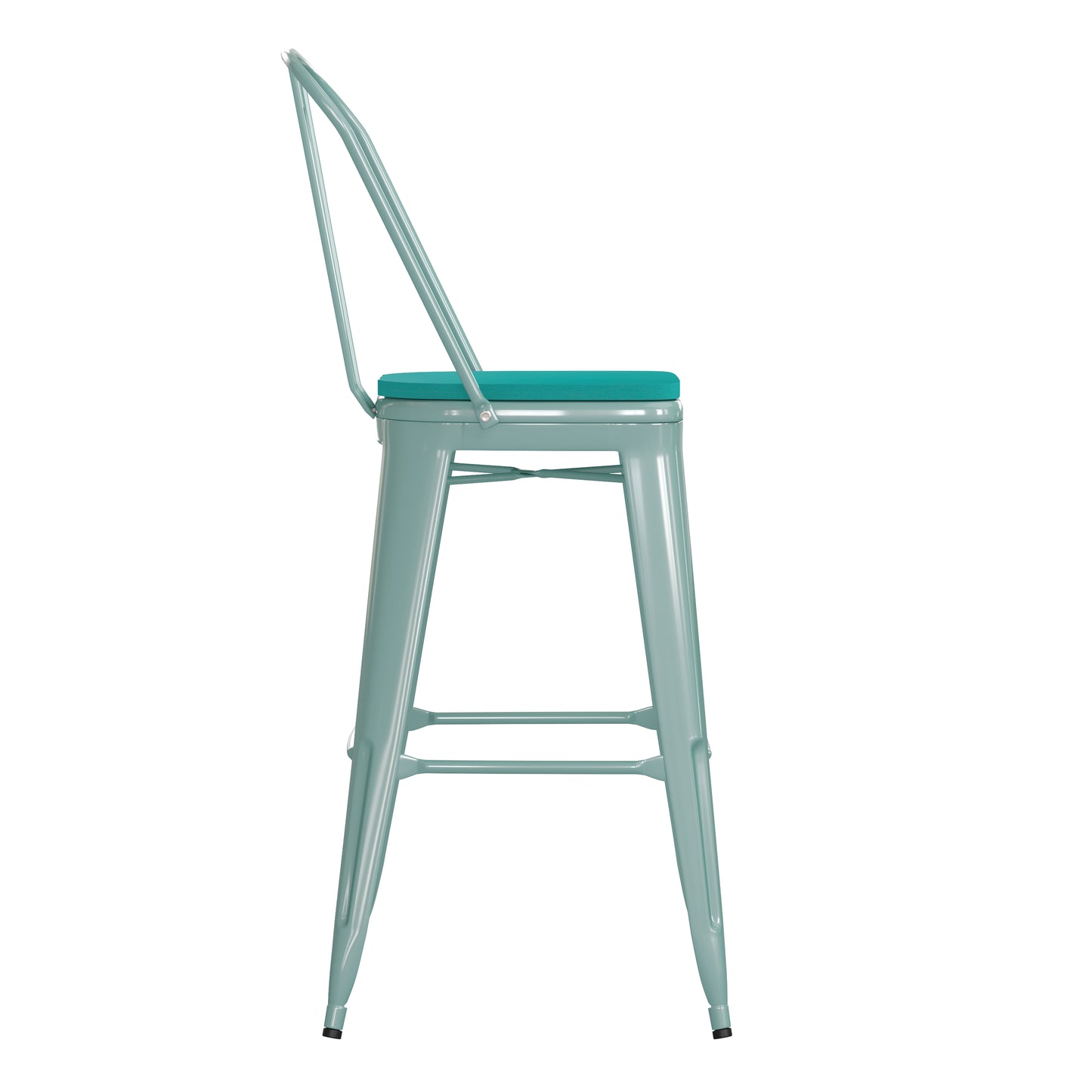 Mint Metal Stool-Mint Seat ET-3534-30-MINT-PL1M-GG