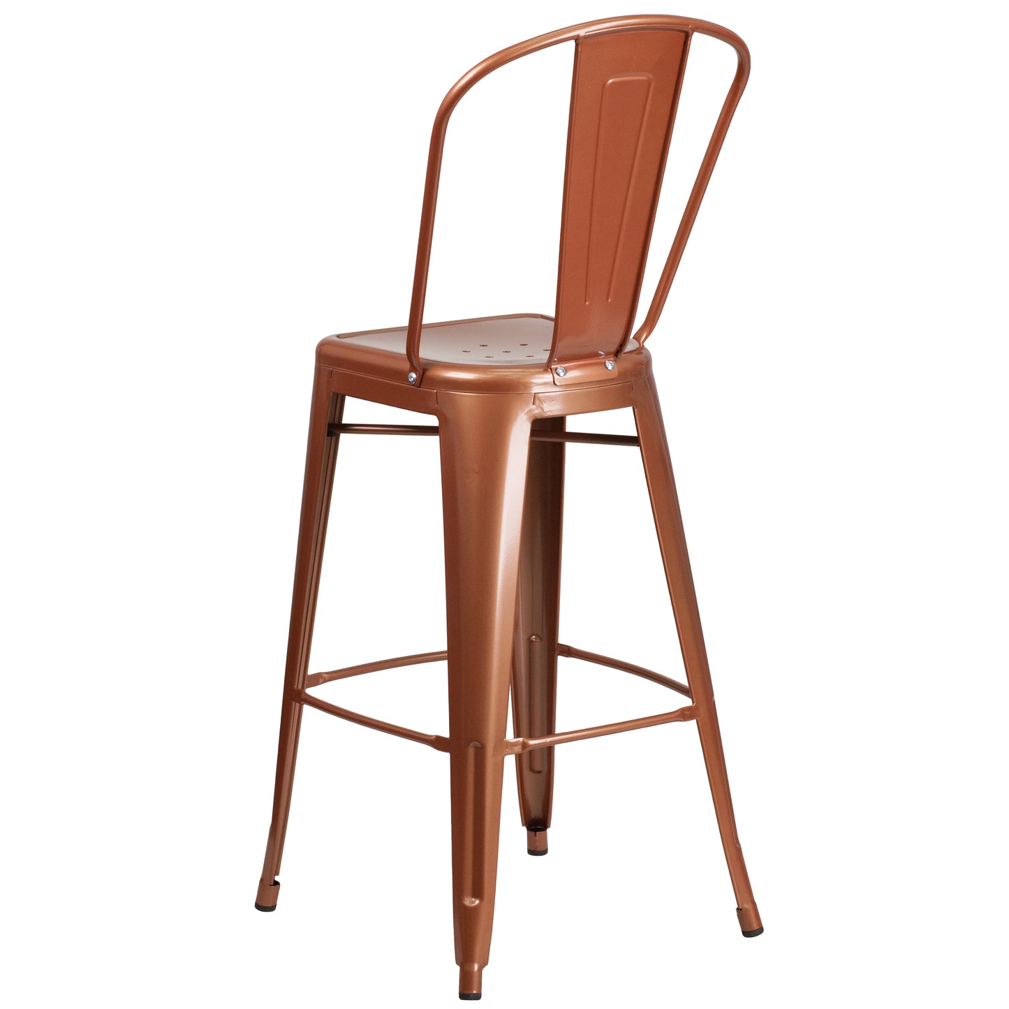 30" Copper Metal Outdoor Stool ET-3534-30-POC-GG