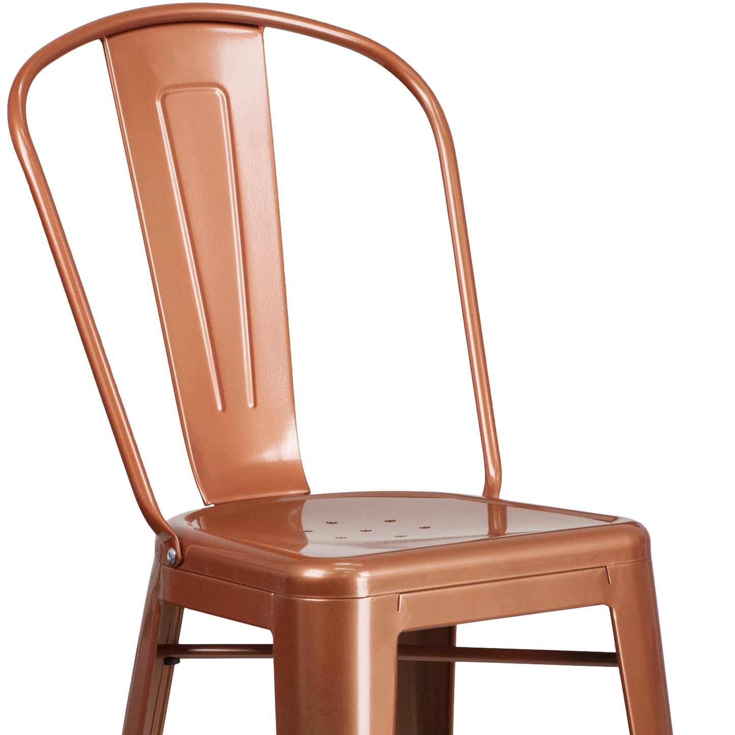 30" Copper Metal Outdoor Stool ET-3534-30-POC-GG