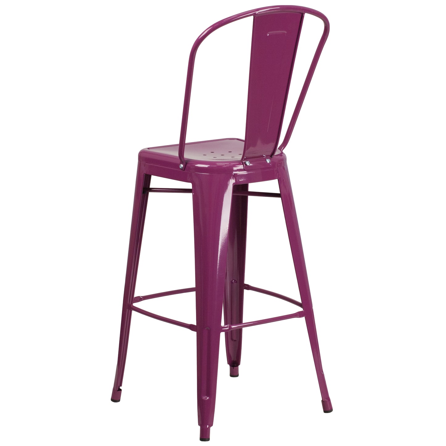 30" Purp Metal Outdoor Stool ET-3534-30-PUR-GG