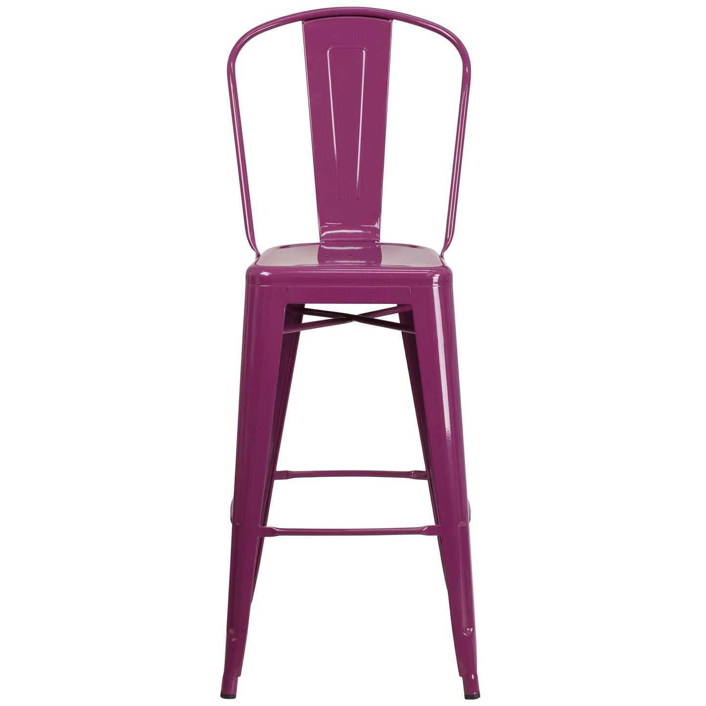 30" Purp Metal Outdoor Stool ET-3534-30-PUR-GG