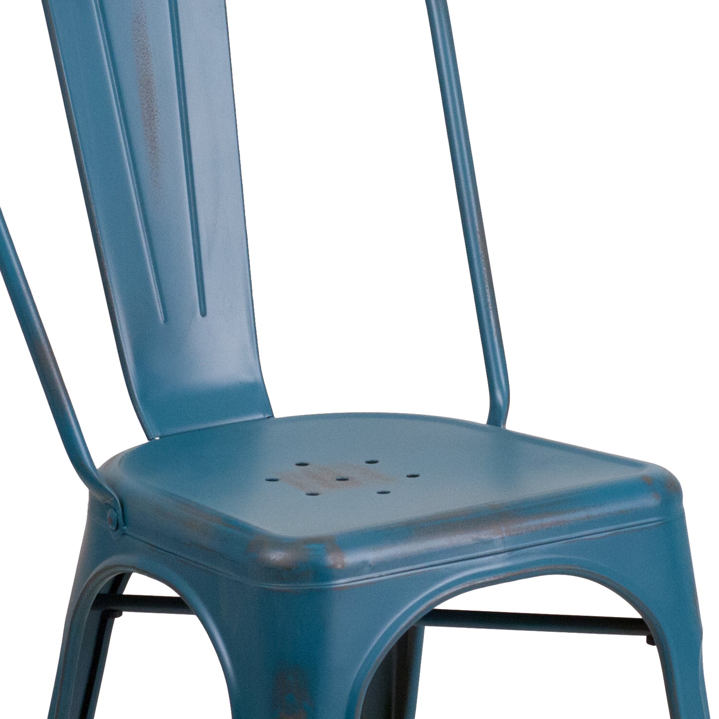 Distressed Blue Metal Chair ET-3534-AB-GG