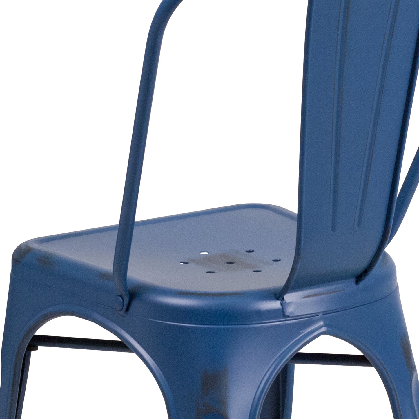 Distressed Blue Metal Chair ET-3534-AB-GG