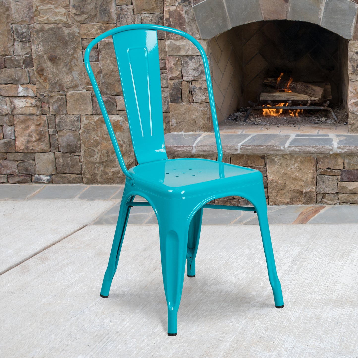 Stackable Metal Bistro Style Chair